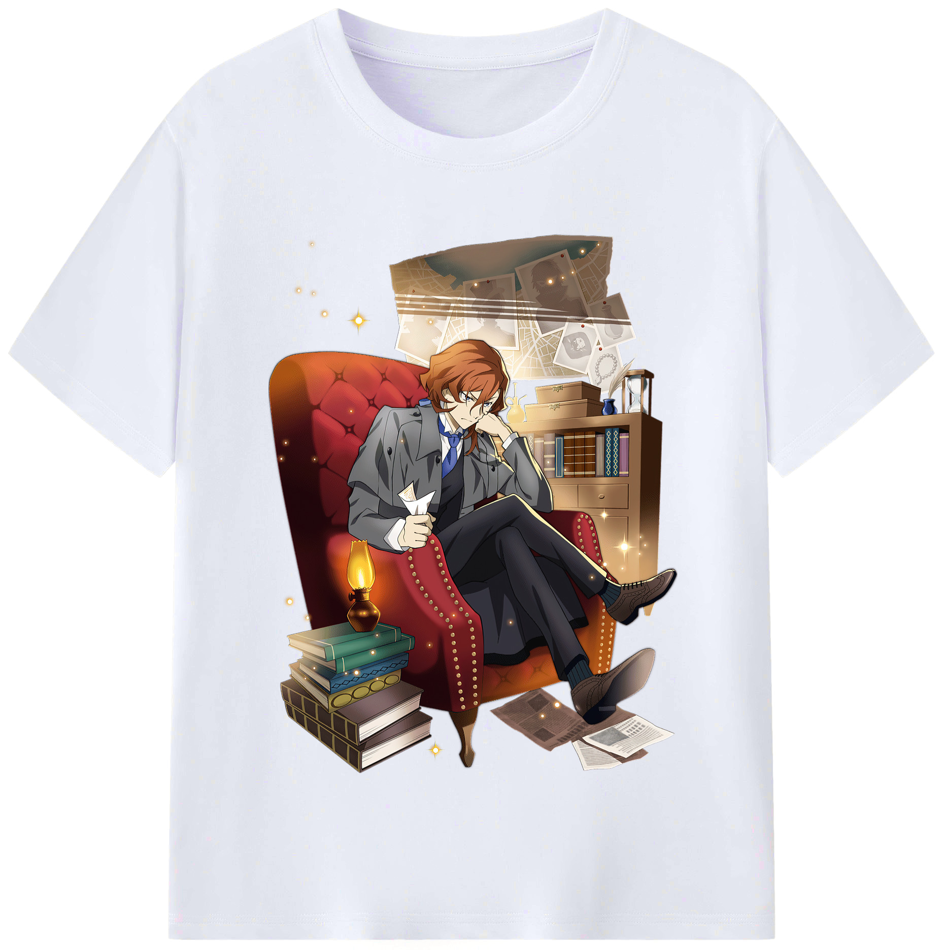 （画像用） 文豪ストレイドッグス Bungo Stray Dogs レディースカジュアルプリントTシャツ（綿100％）