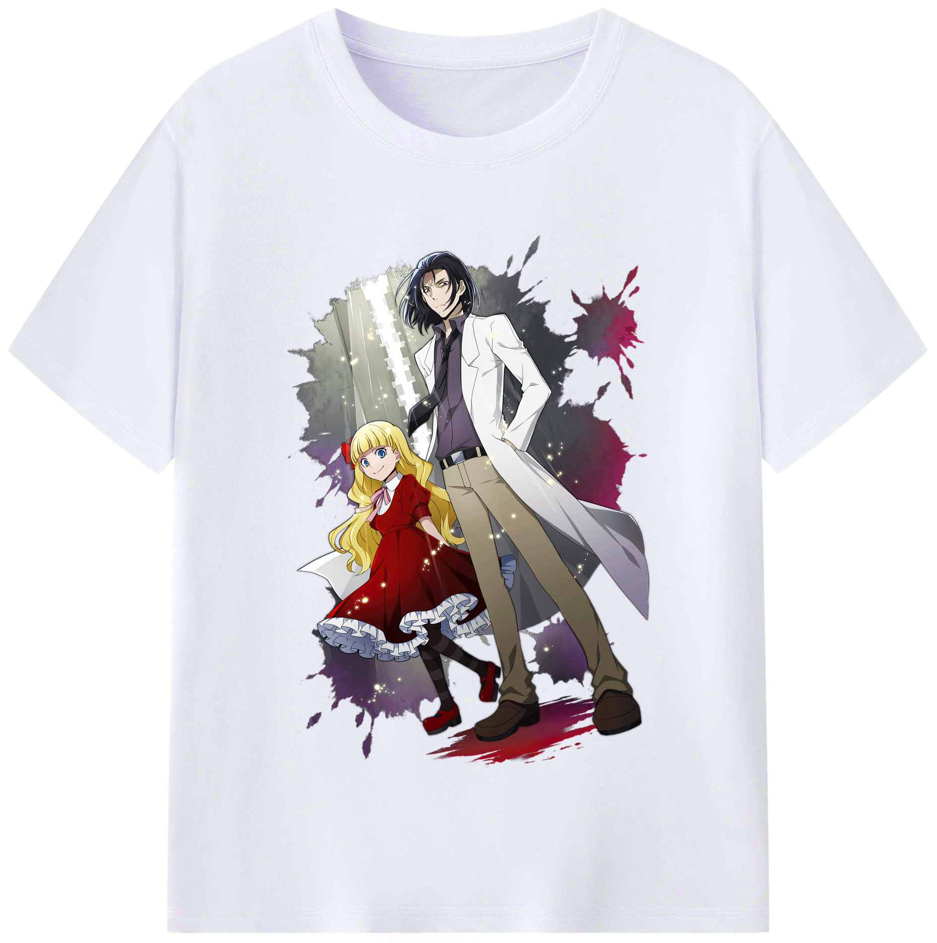 （画像用） 文豪ストレイドッグス Bungo Stray Dogs レディースカジュアルプリントTシャツ（綿100％）