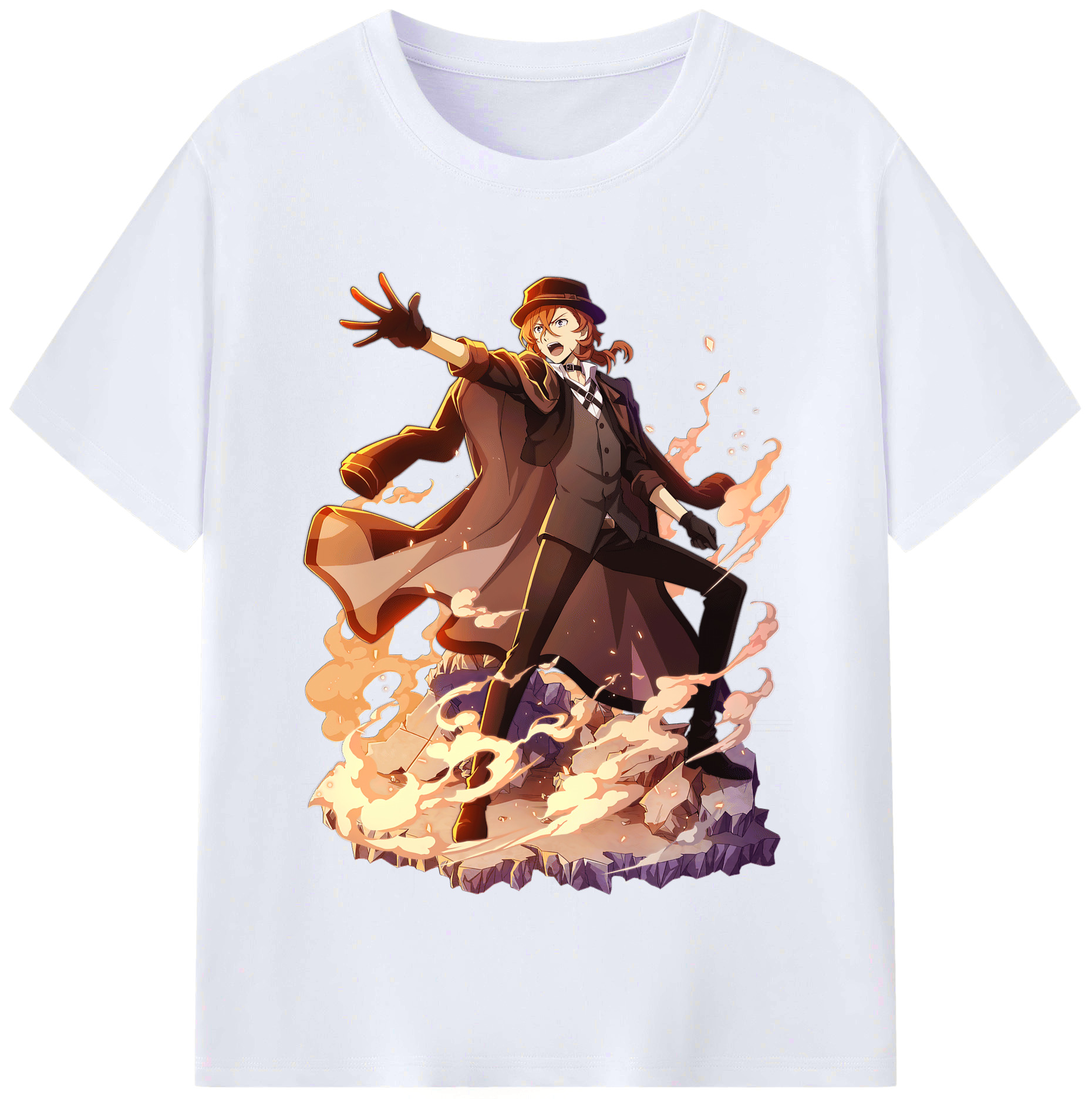 （画像用） 文豪ストレイドッグス Bungo Stray Dogs レディースカジュアルプリントTシャツ（綿100％）