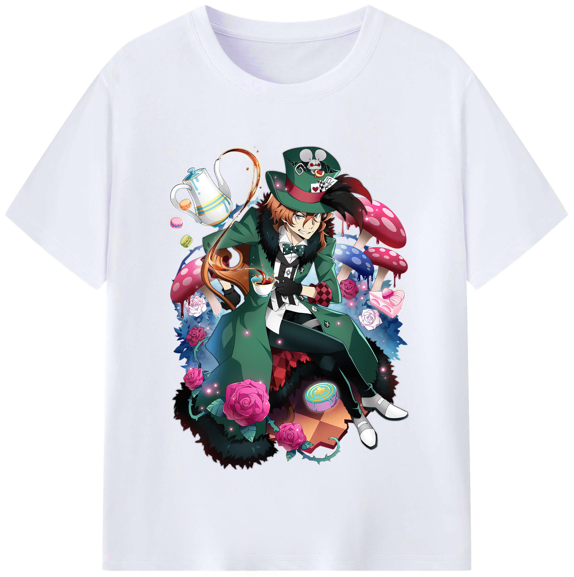 （画像用） 文豪ストレイドッグス Bungo Stray Dogs レディースカジュアルプリントTシャツ（綿100％）