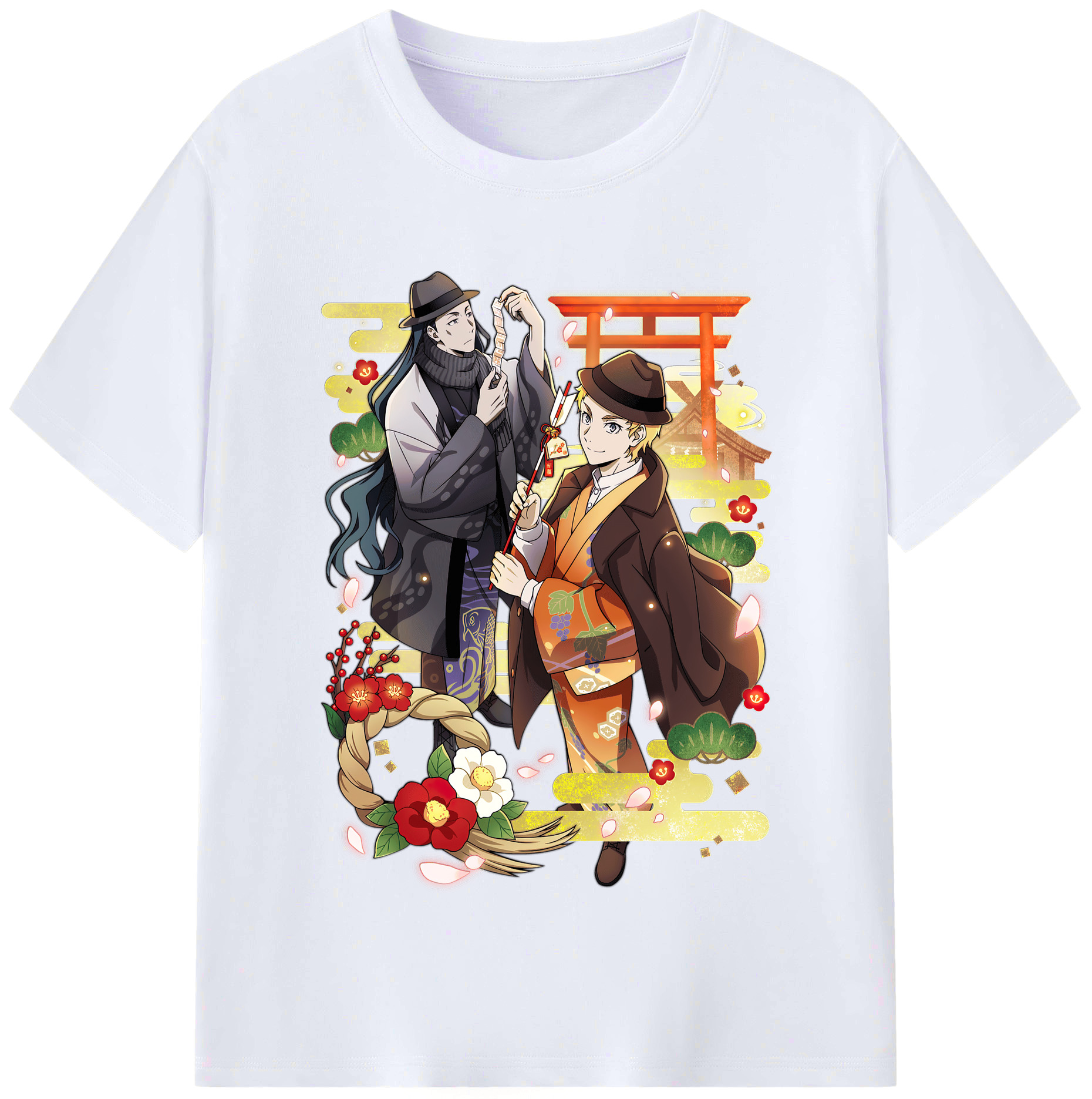（画像用） 文豪ストレイドッグス Bungo Stray Dogs レディースカジュアルプリントTシャツ（綿100％）