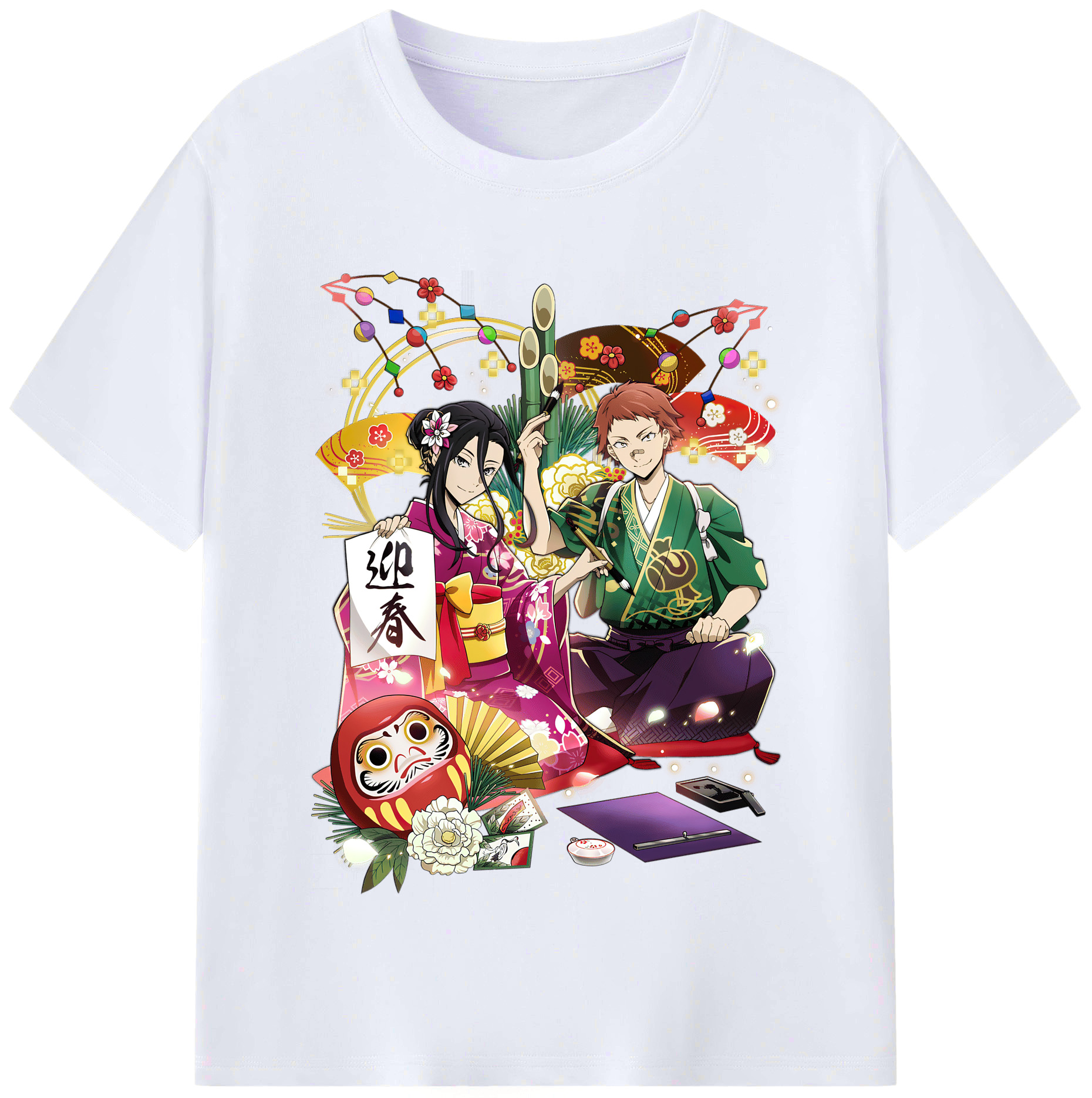 （画像用） 文豪ストレイドッグス Bungo Stray Dogs レディースカジュアルプリントTシャツ（綿100％）