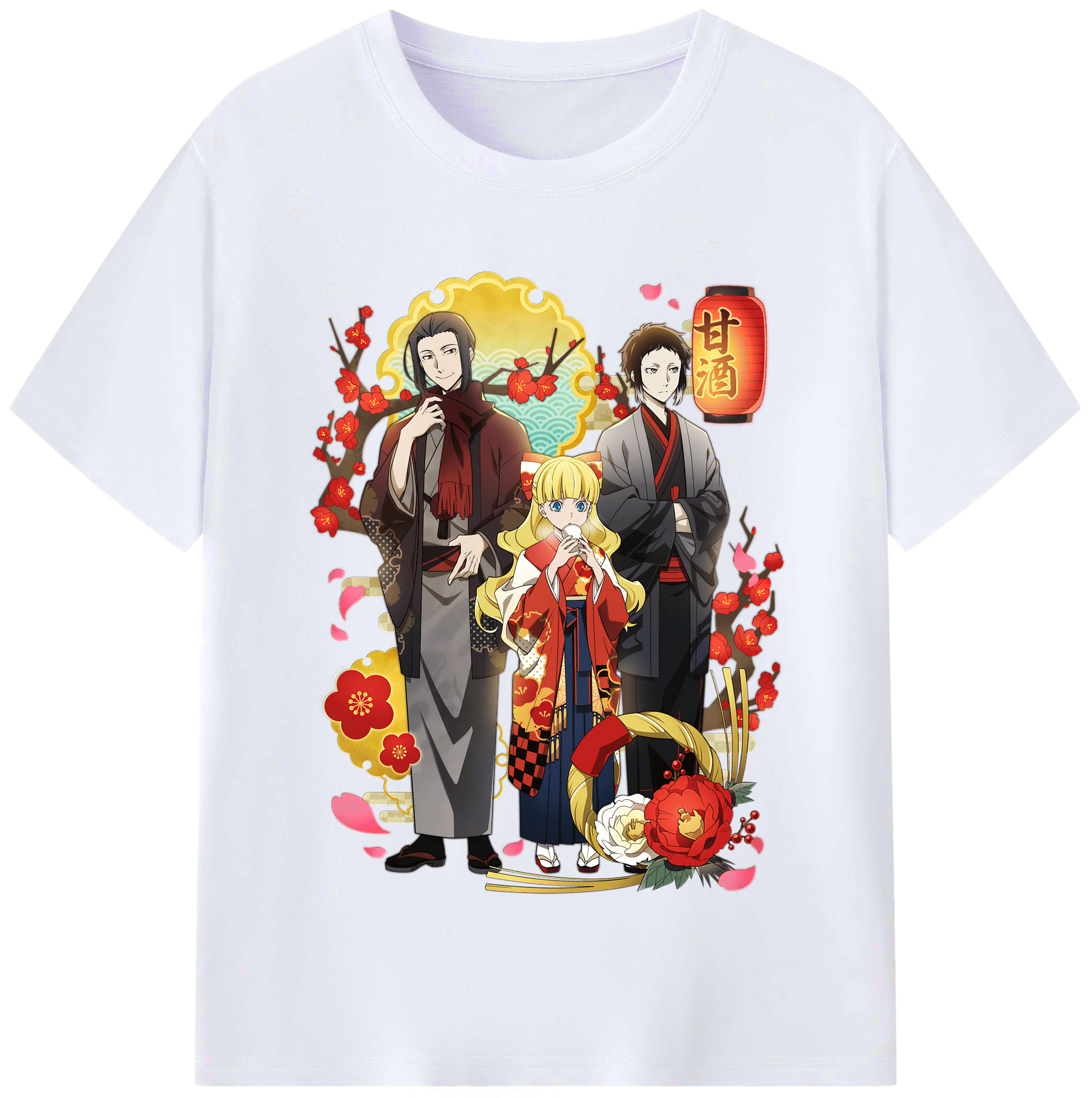（画像用） 文豪ストレイドッグス Bungo Stray Dogs レディースカジュアルプリントTシャツ（綿100％）