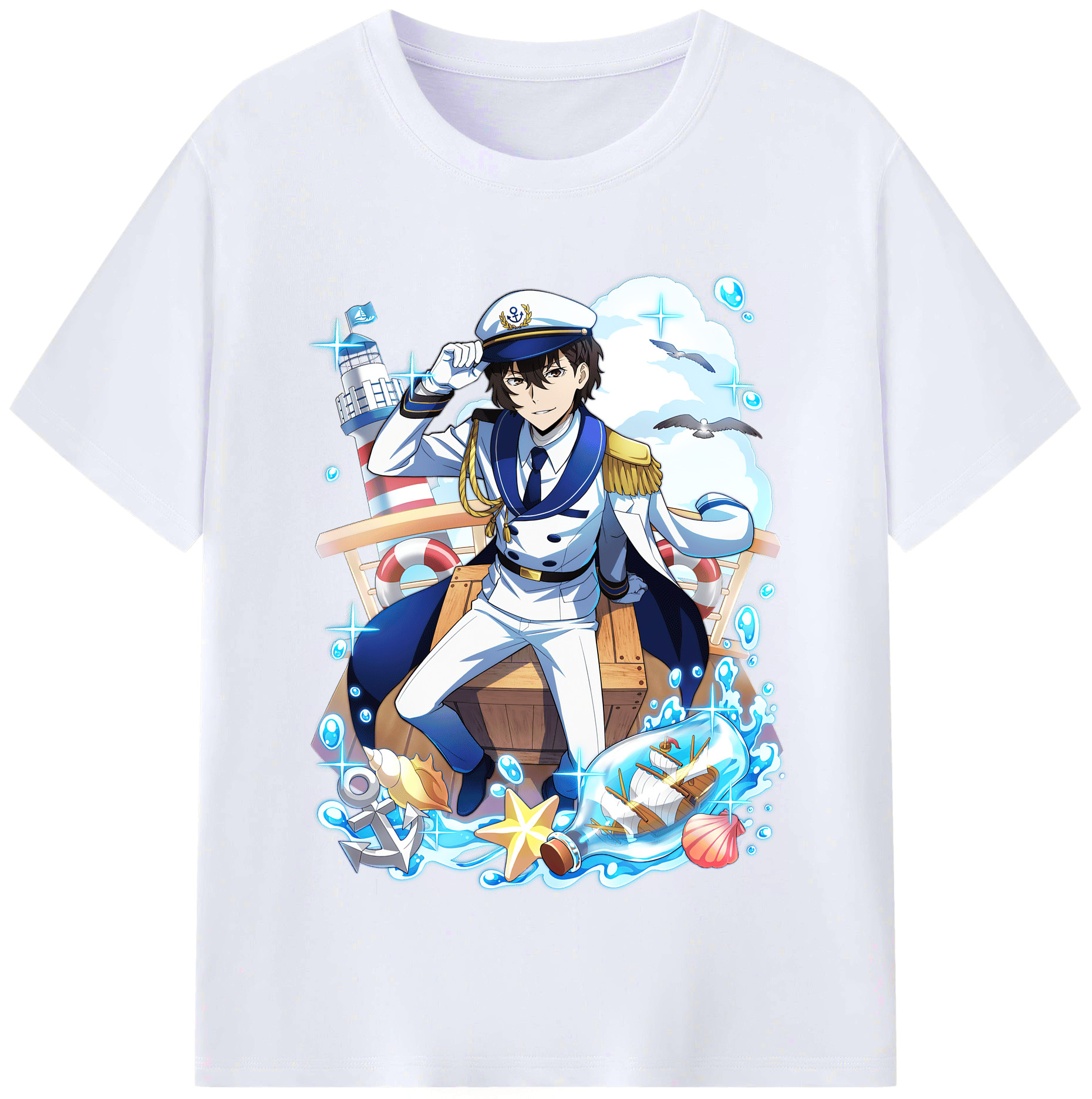 （画像用） 文豪ストレイドッグス Bungo Stray Dogs レディースカジュアルプリントTシャツ（綿100％）