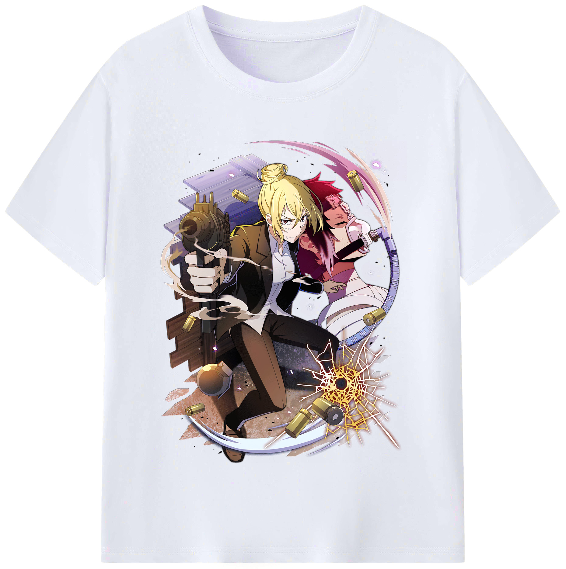（画像用） 文豪ストレイドッグス Bungo Stray Dogs レディースカジュアルプリントTシャツ（綿100％）