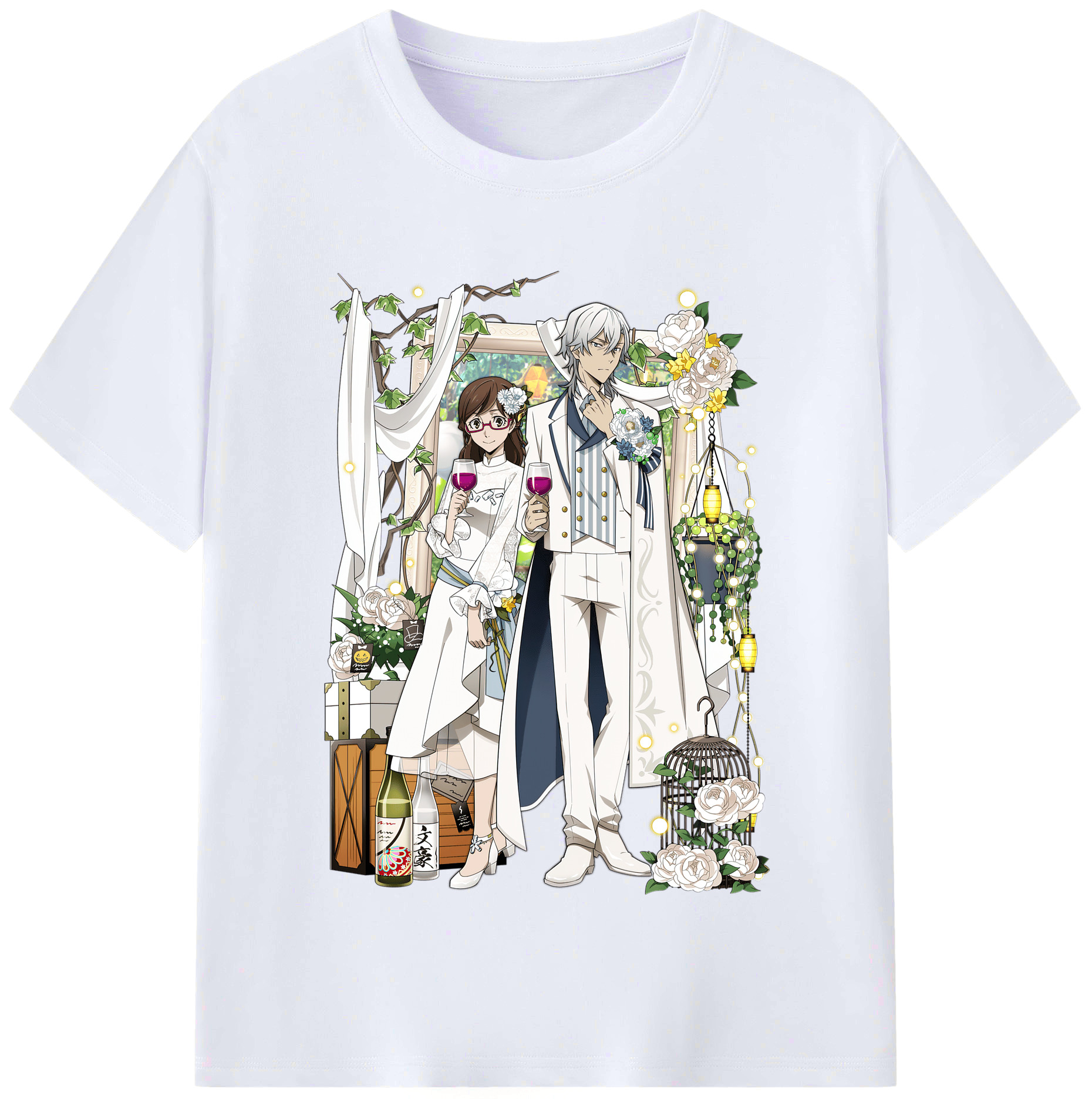 （画像用） 文豪ストレイドッグス Bungo Stray Dogs レディースカジュアルプリントTシャツ（綿100％）