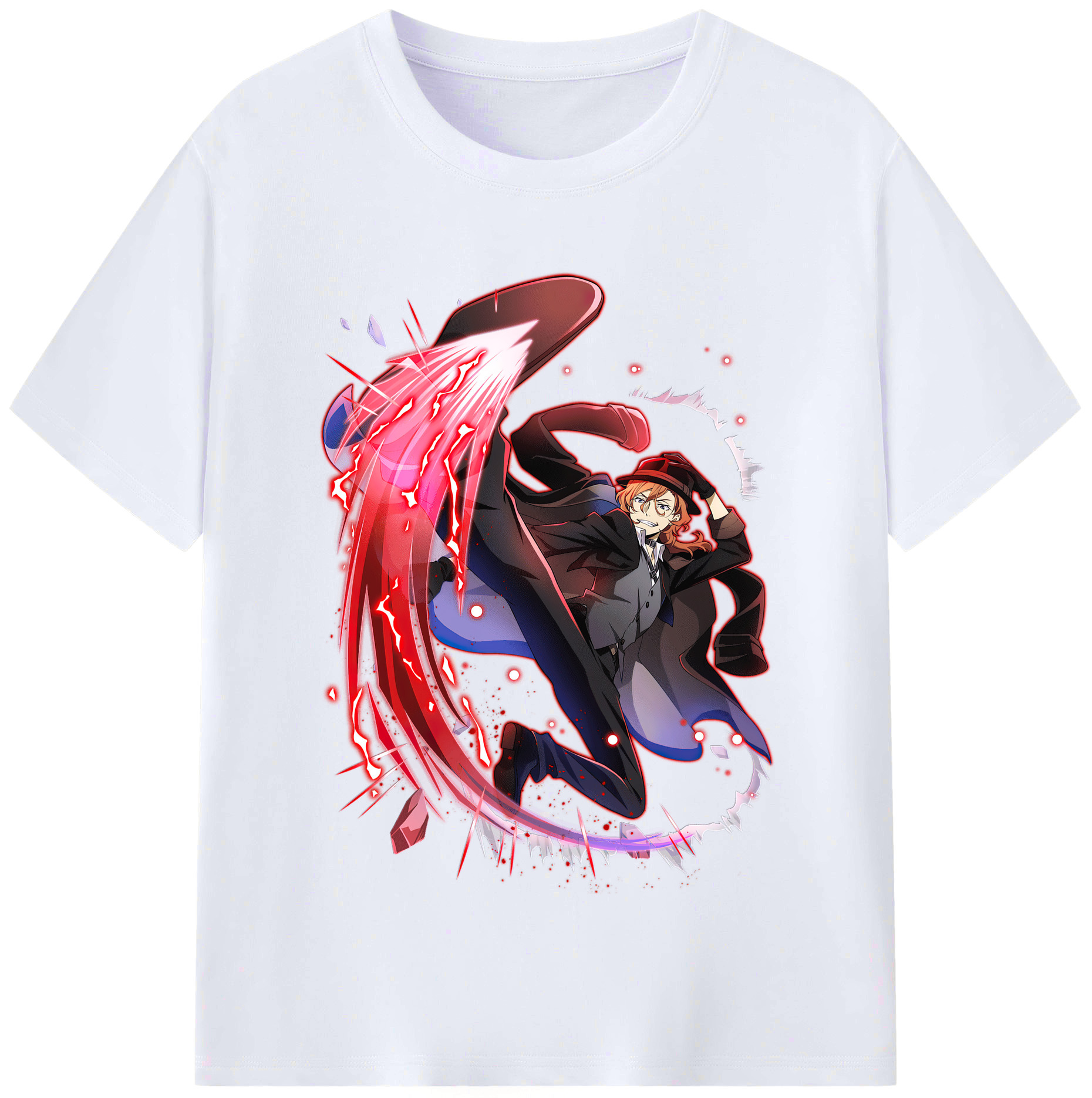 （画像用） 文豪ストレイドッグス Bungo Stray Dogs レディースカジュアルプリントTシャツ（綿100％）