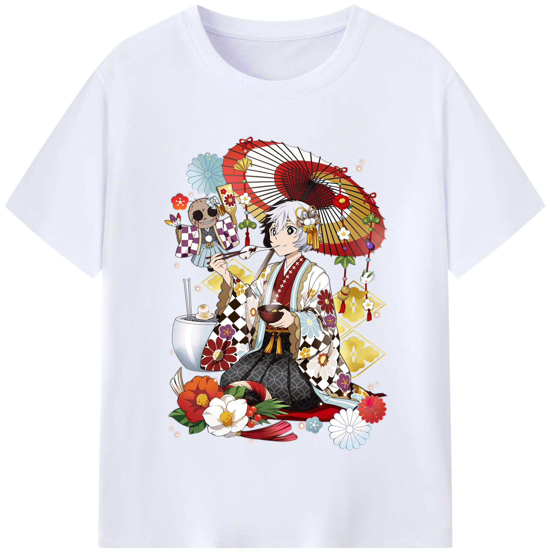 （画像用） 文豪ストレイドッグス Bungo Stray Dogs レディースカジュアルプリントTシャツ（綿100％）