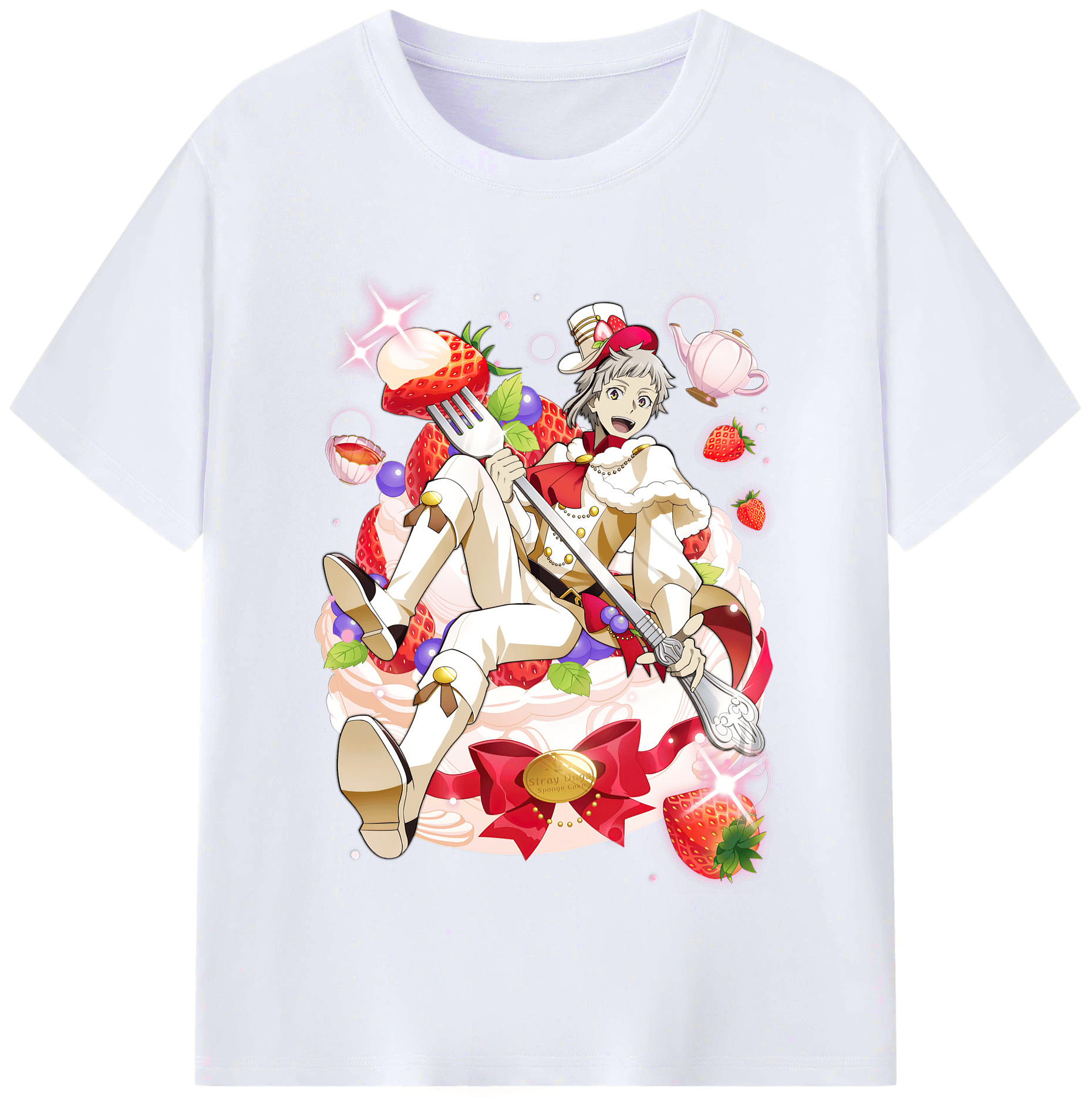 （画像用） 文豪ストレイドッグス Bungo Stray Dogs レディースカジュアルプリントTシャツ（綿100％）