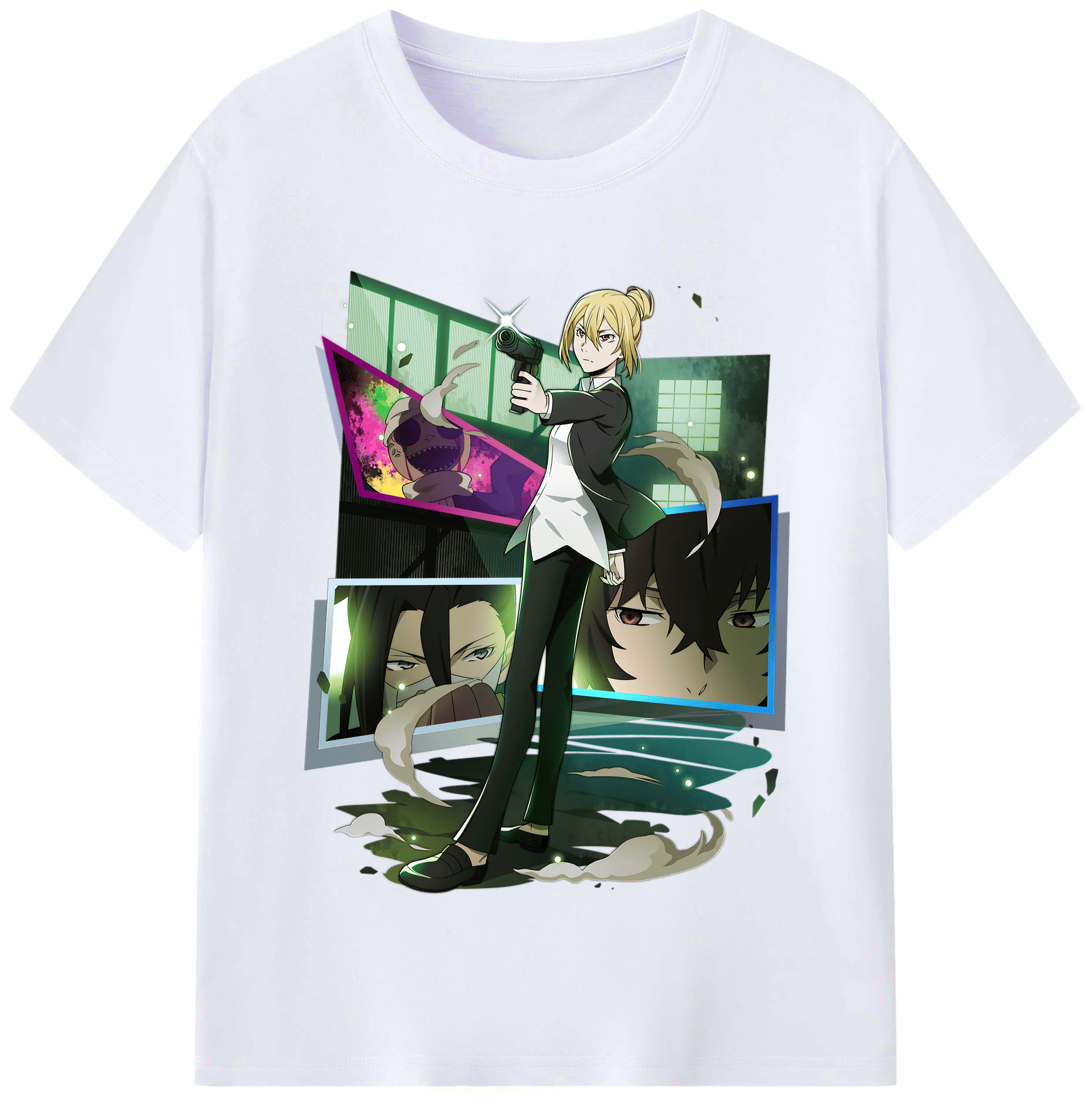 （画像用） 文豪ストレイドッグス Bungo Stray Dogs レディースカジュアルプリントTシャツ（綿100％）
