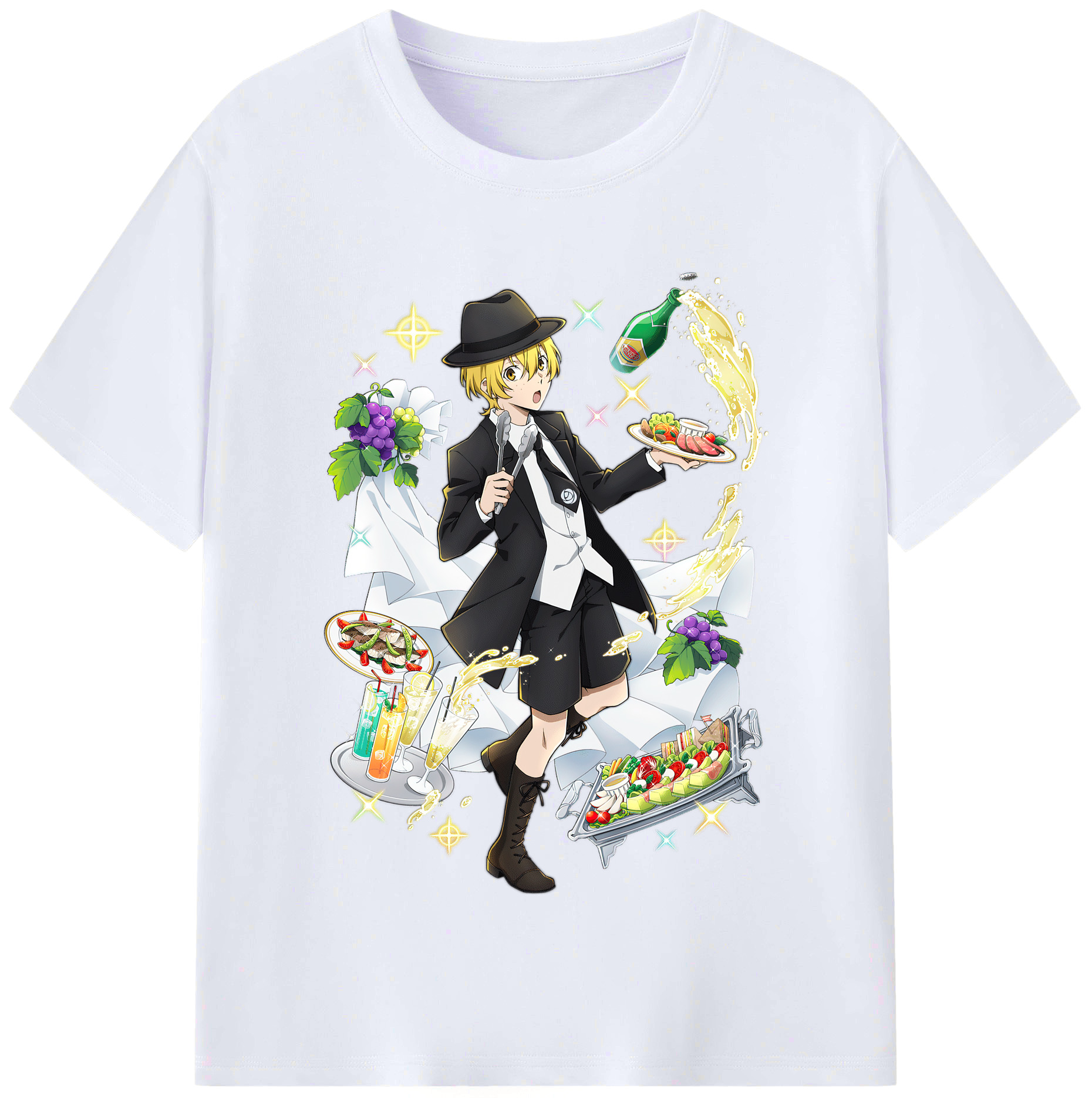 （画像用） 文豪ストレイドッグス Bungo Stray Dogs レディースカジュアルプリントTシャツ（綿100％）