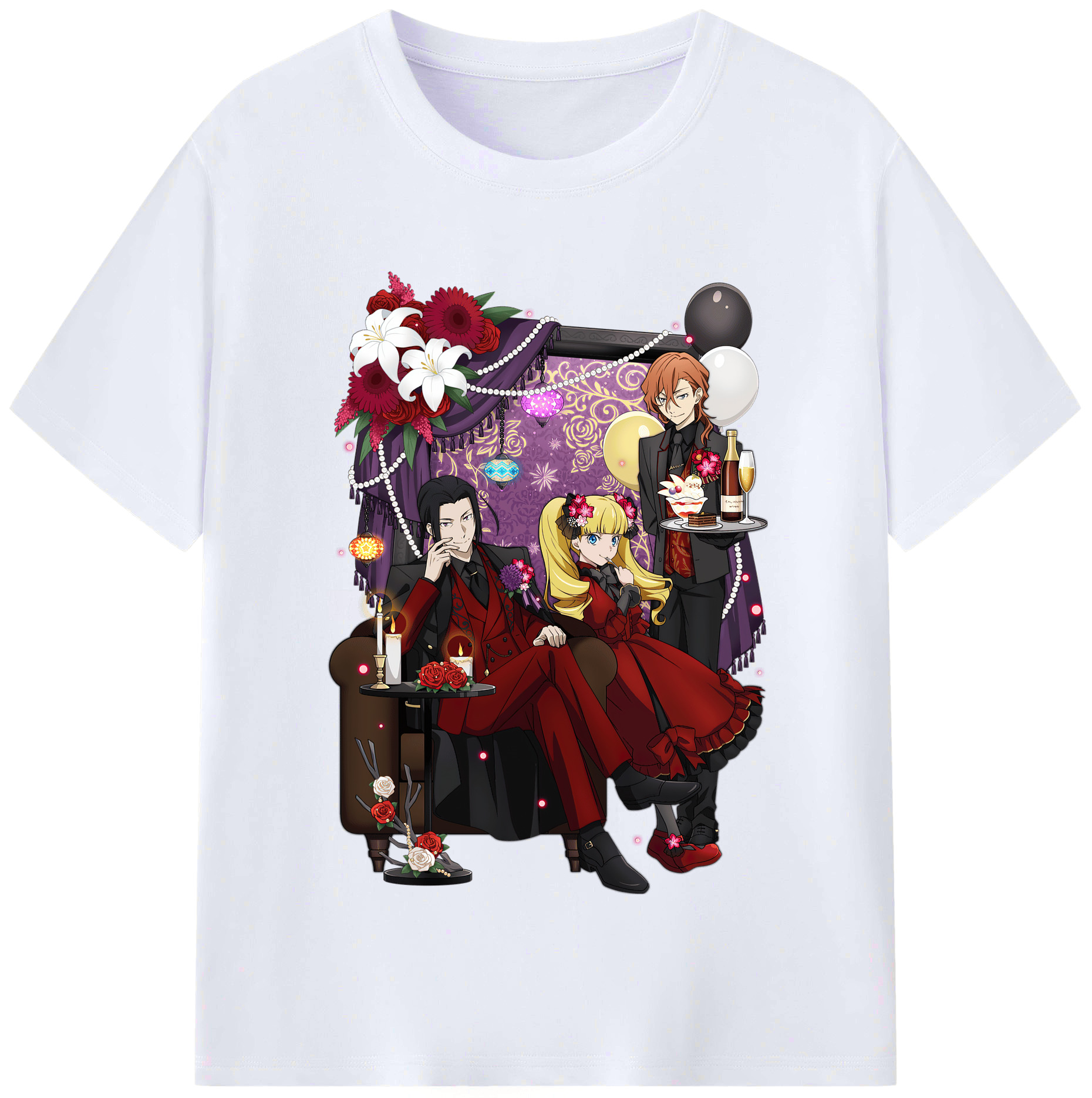 （画像用） 文豪ストレイドッグス Bungo Stray Dogs レディースカジュアルプリントTシャツ（綿100％）