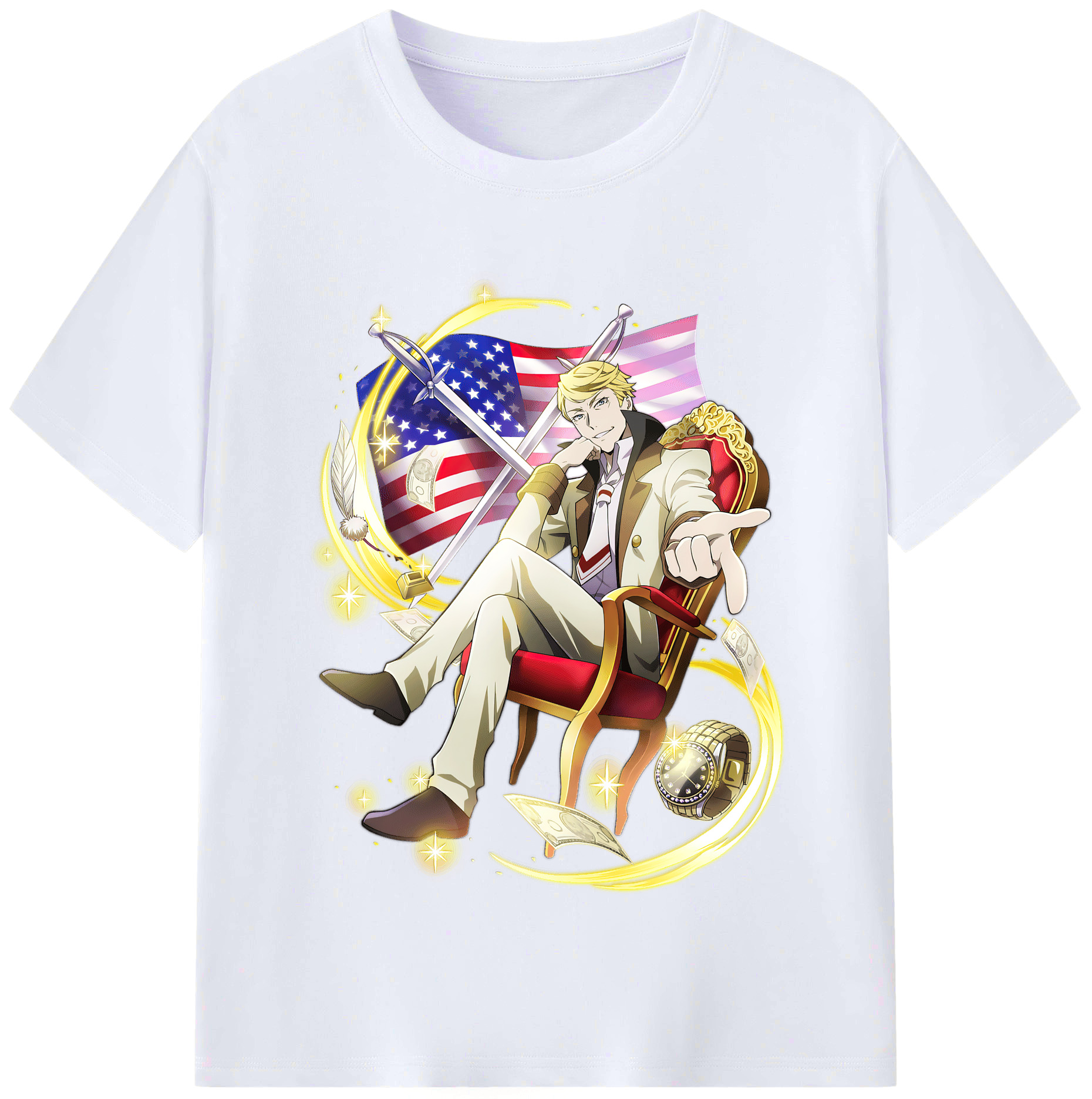 （画像用） 文豪ストレイドッグス Bungo Stray Dogs レディースカジュアルプリントTシャツ（綿100％）