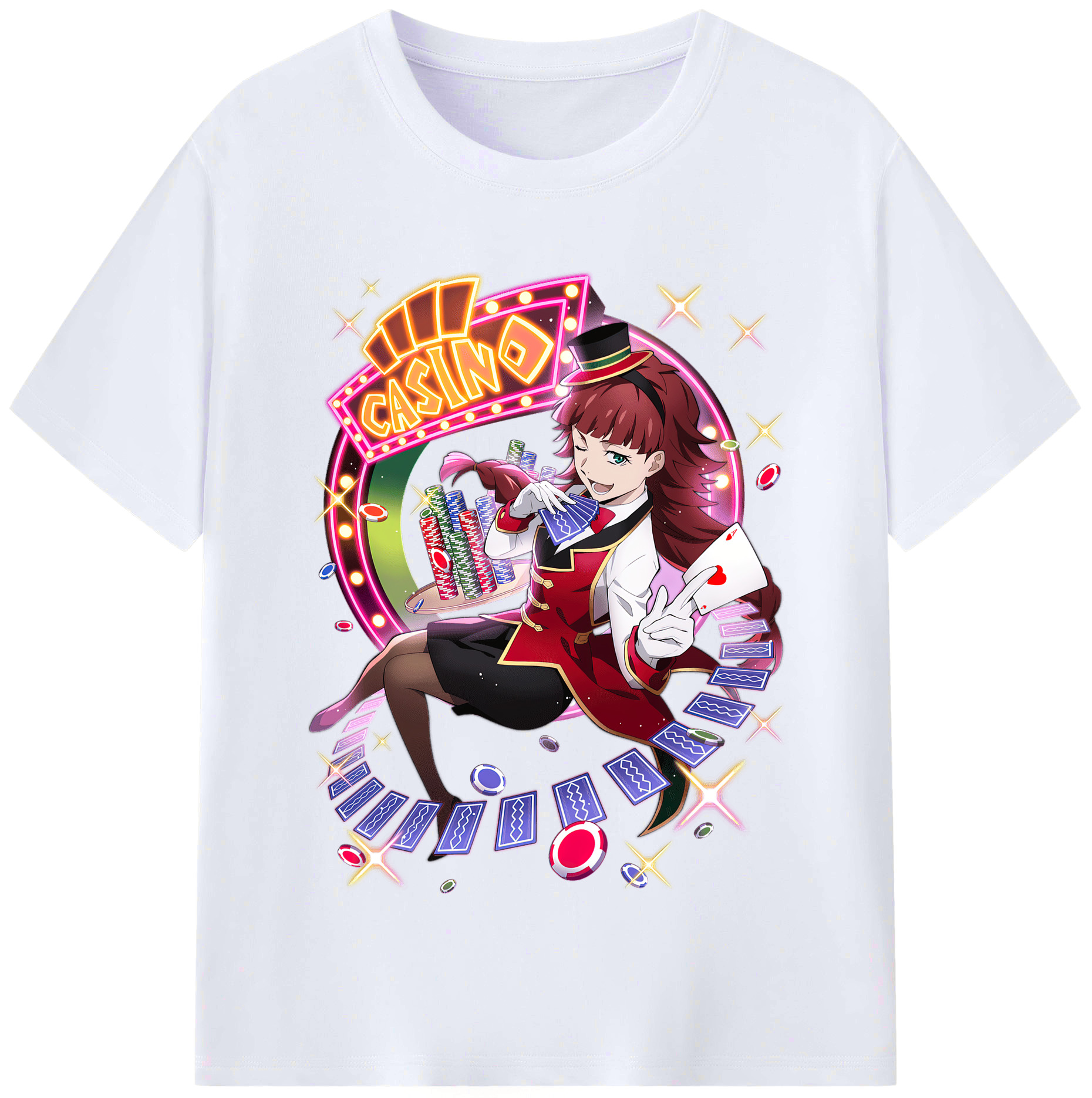 （画像用） 文豪ストレイドッグス Bungo Stray Dogs レディースカジュアルプリントTシャツ（綿100％）