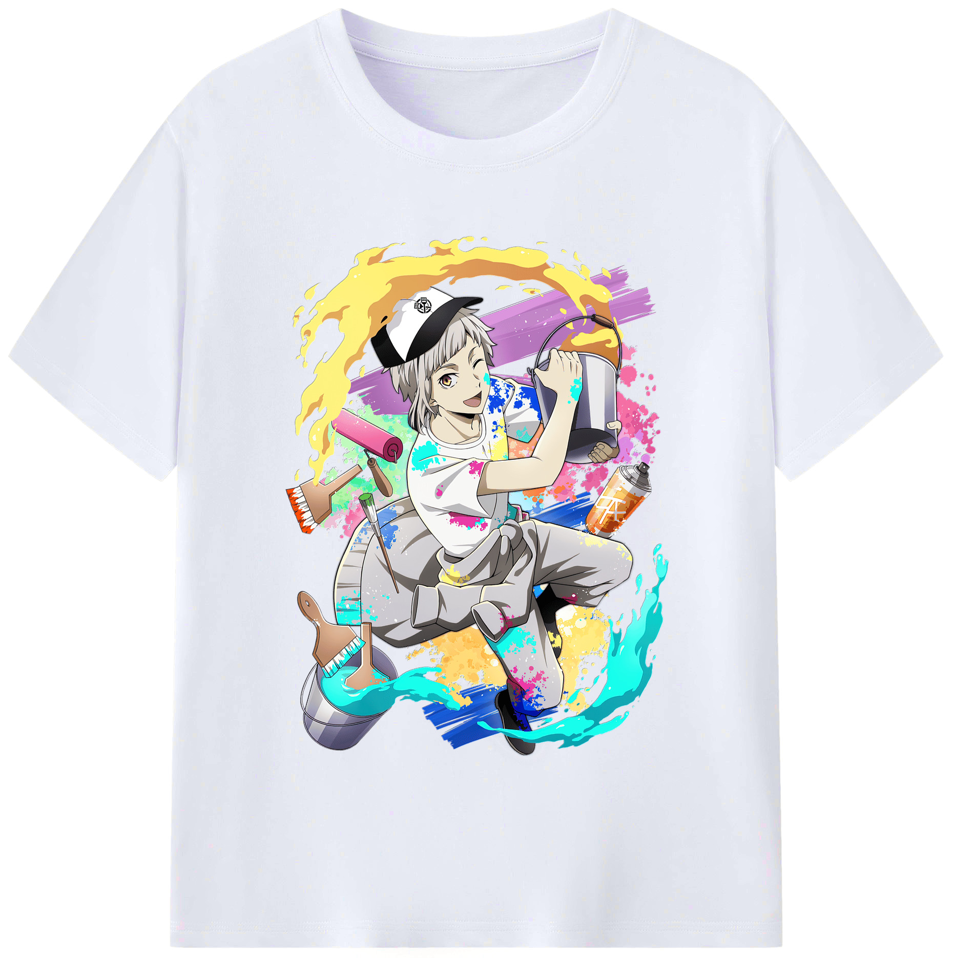（画像用） 文豪ストレイドッグス Bungo Stray Dogs レディースカジュアルプリントTシャツ（綿100％）