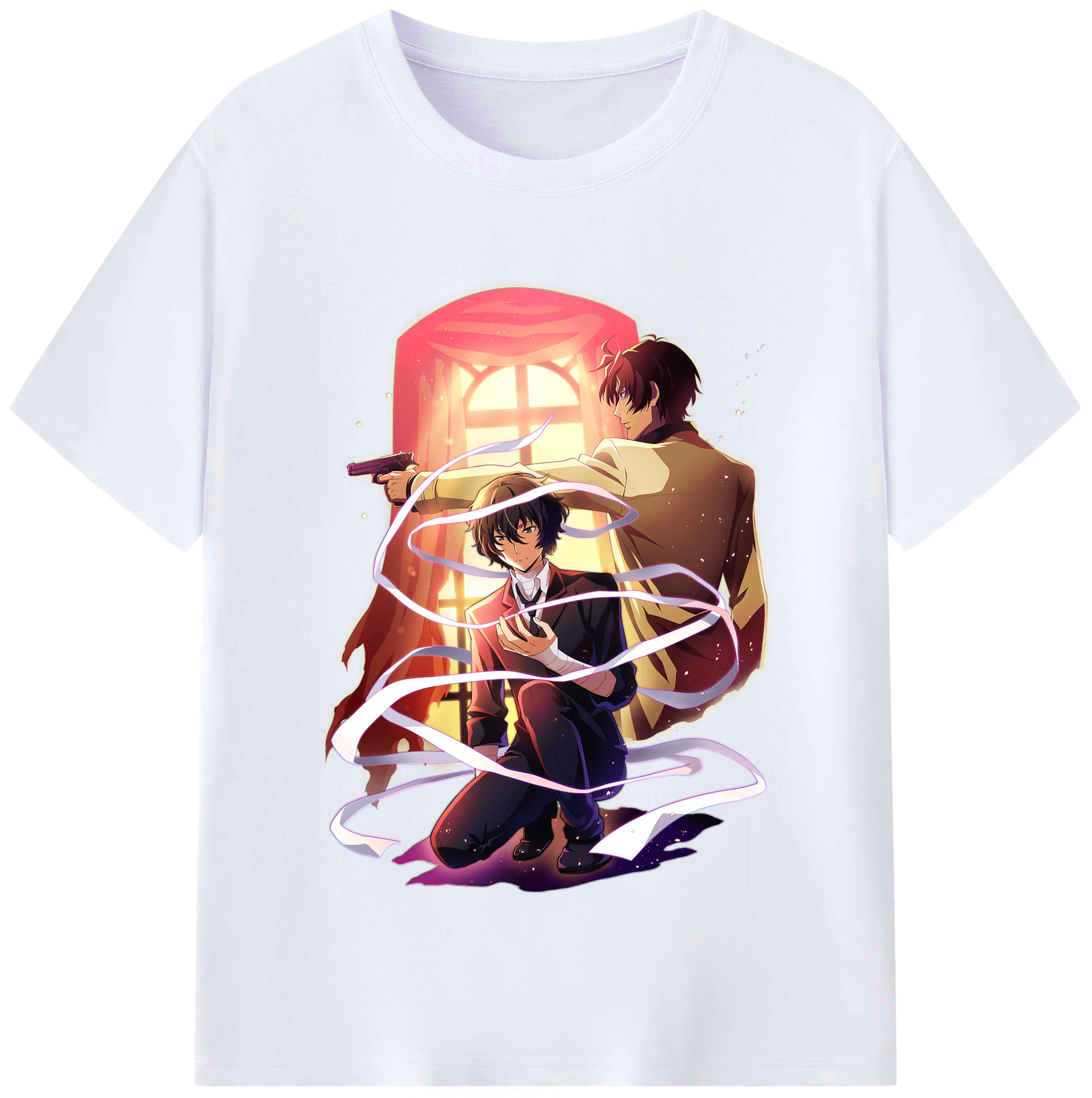 （画像用） 文豪ストレイドッグス Bungo Stray Dogs レディースカジュアルプリントTシャツ（綿100％）