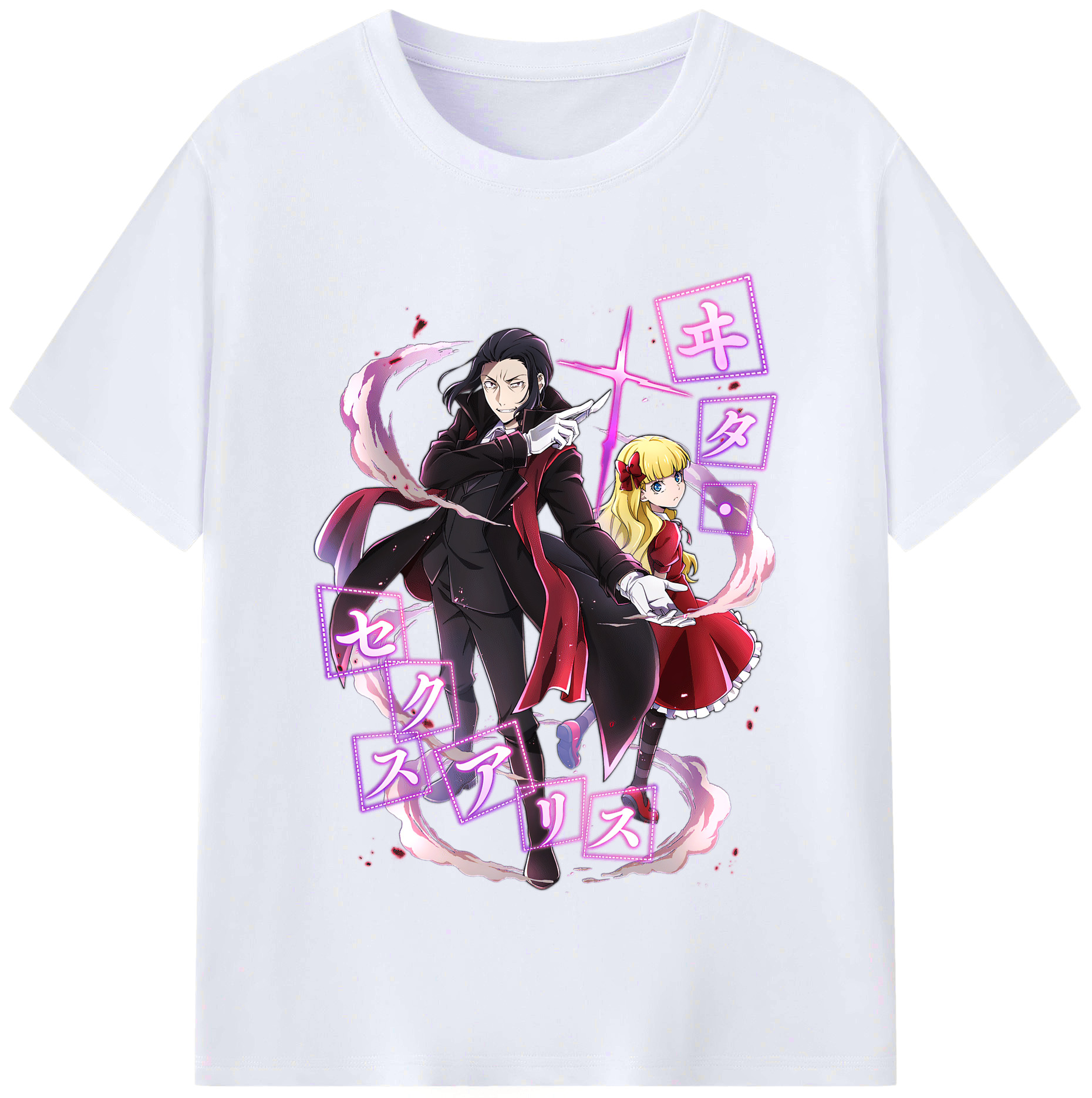 （画像用） 文豪ストレイドッグス Bungo Stray Dogs レディースカジュアルプリントTシャツ（綿100％）