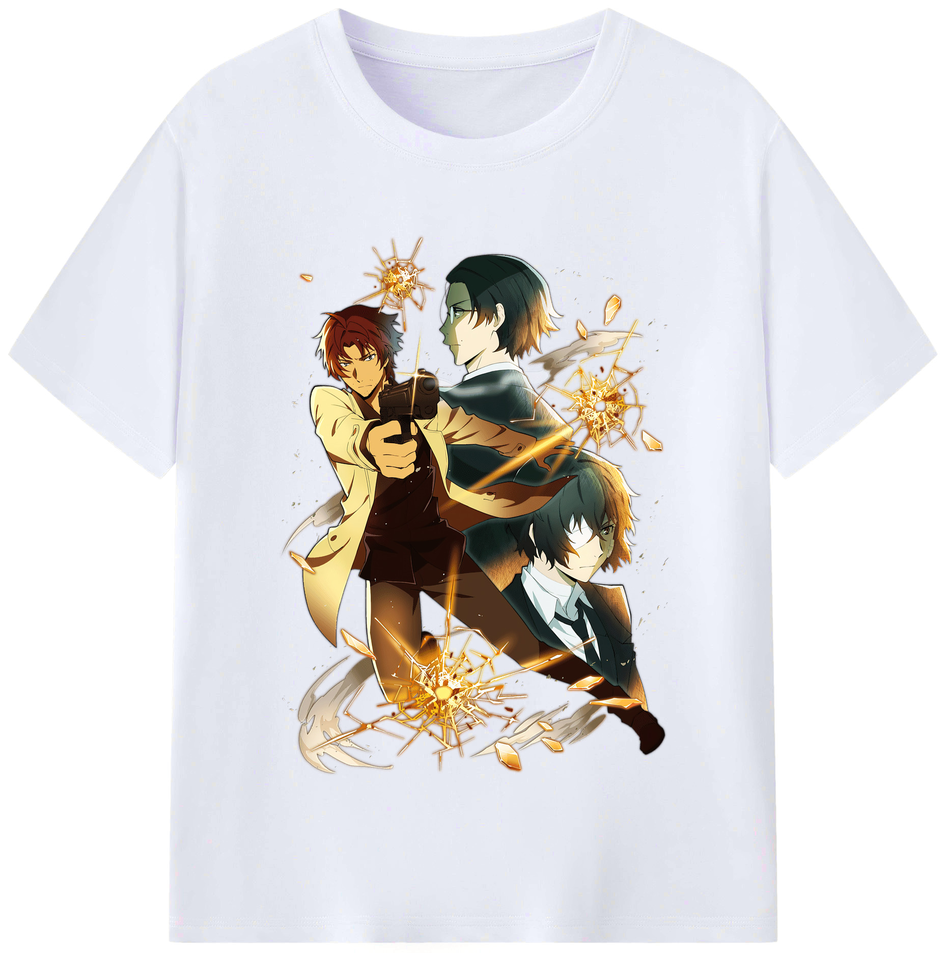 （画像用） 文豪ストレイドッグス Bungo Stray Dogs レディースカジュアルプリントTシャツ（綿100％）
