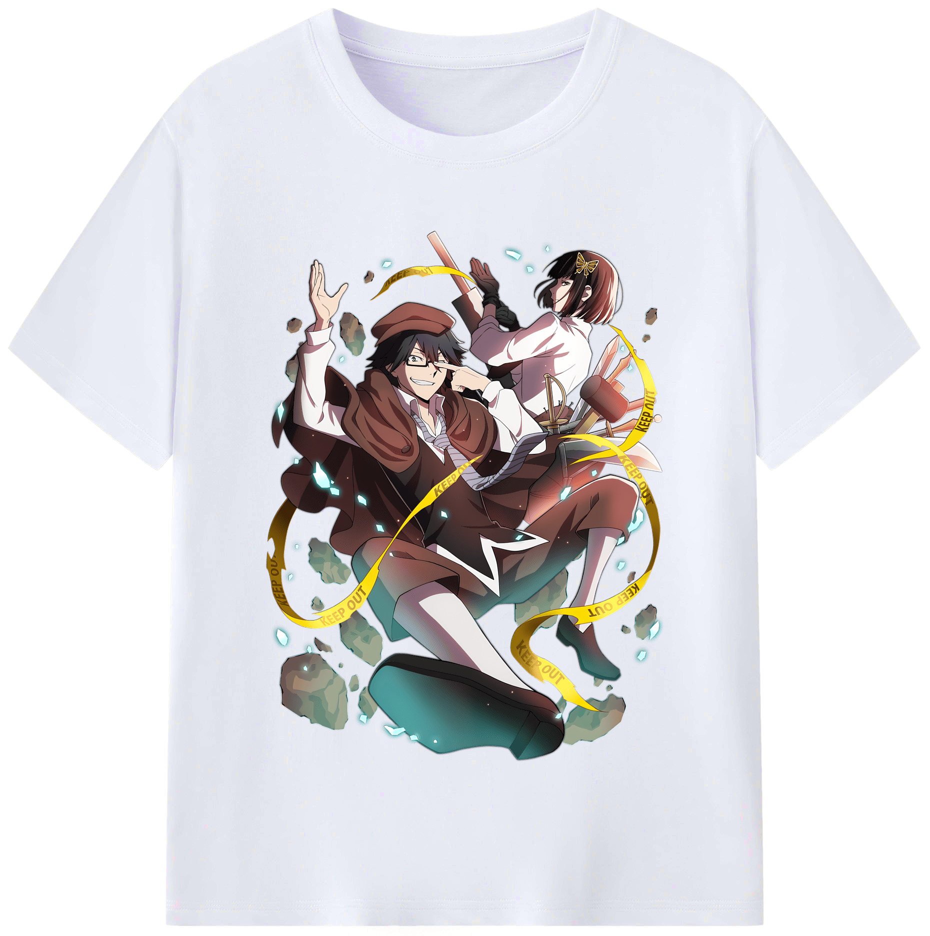 （画像用） 文豪ストレイドッグス Bungo Stray Dogs レディースカジュアルプリントTシャツ（綿100％）