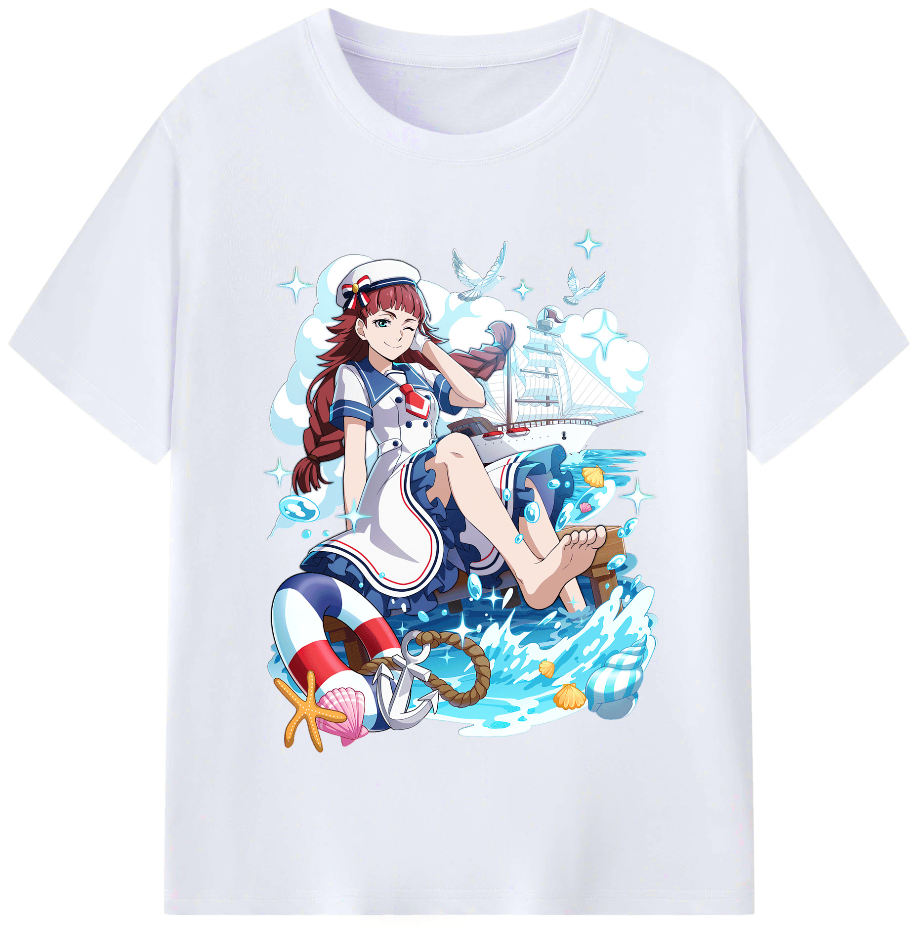 （画像用） 文豪ストレイドッグス Bungo Stray Dogs レディースカジュアルプリントTシャツ（綿100％）