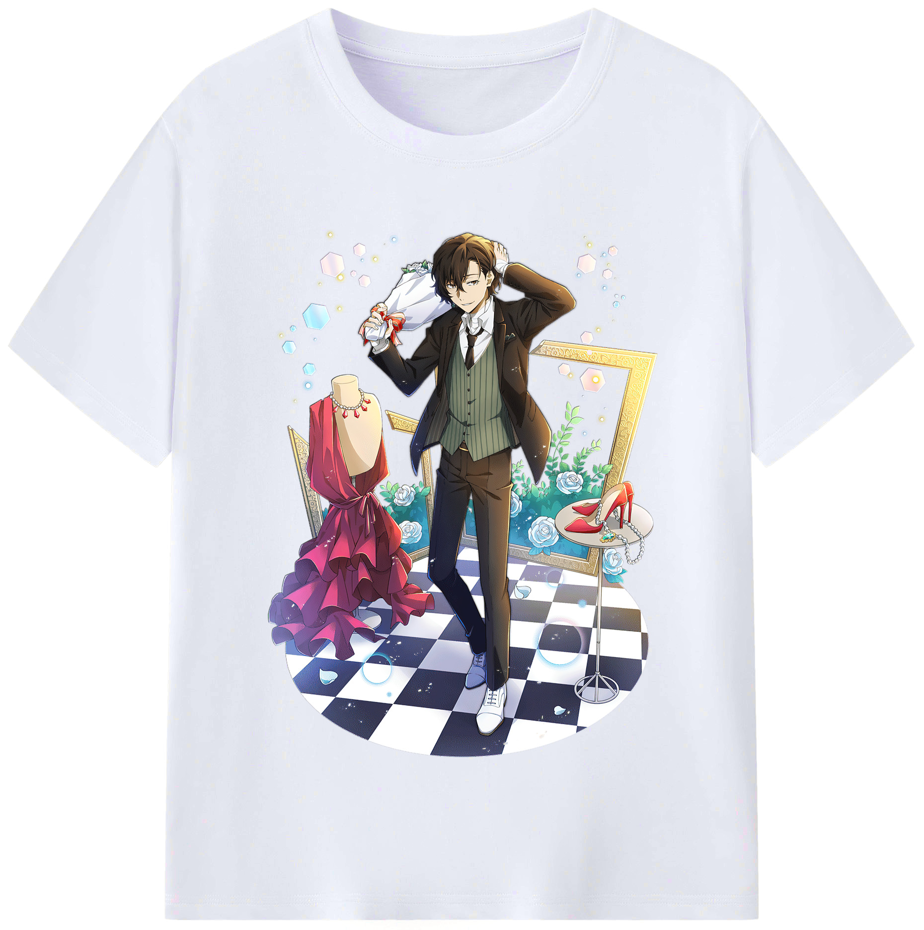 （画像用） 文豪ストレイドッグス Bungo Stray Dogs レディースカジュアルプリントTシャツ（綿100％）