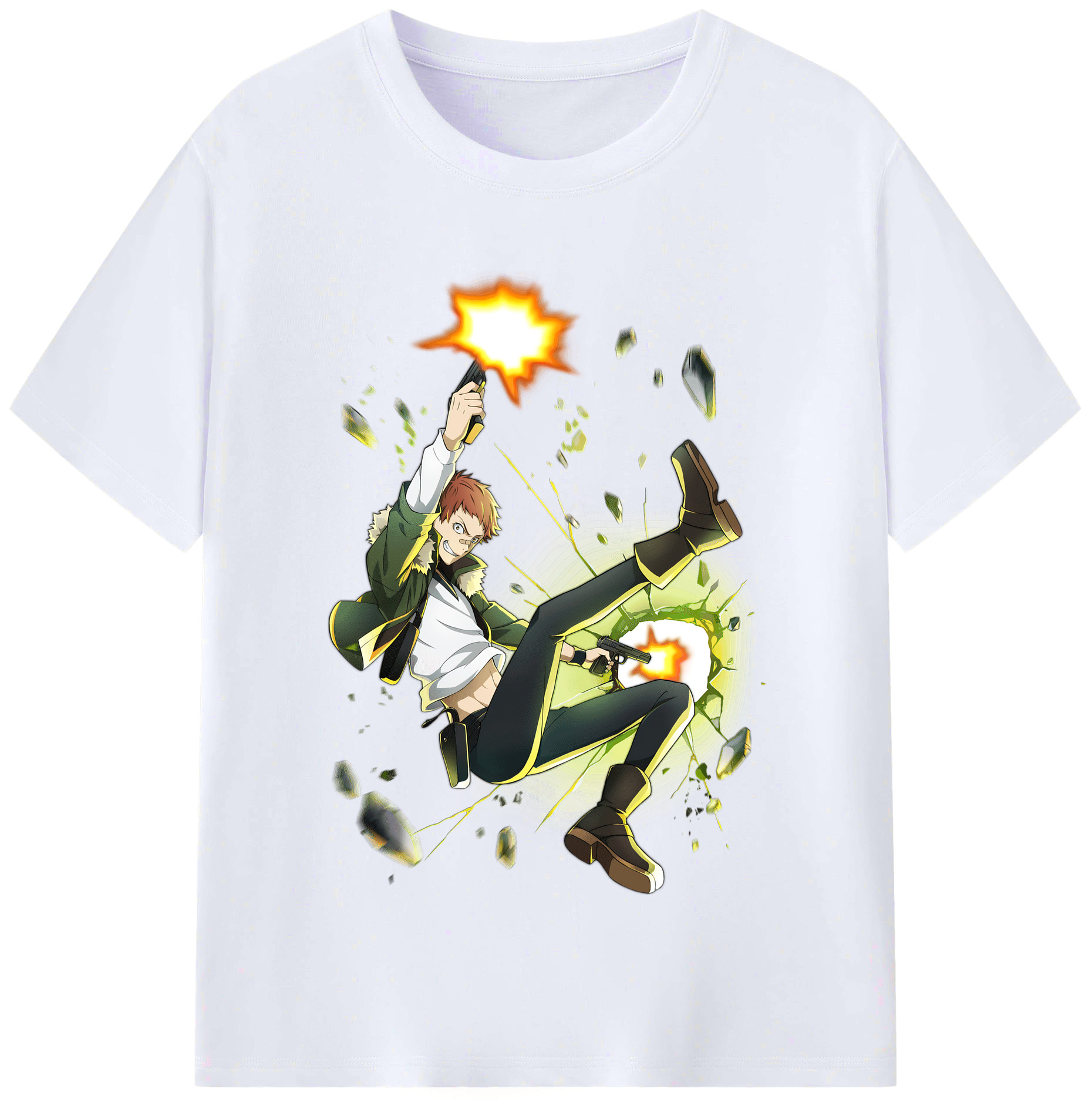 （画像用） 文豪ストレイドッグス Bungo Stray Dogs レディースカジュアルプリントTシャツ（綿100％）