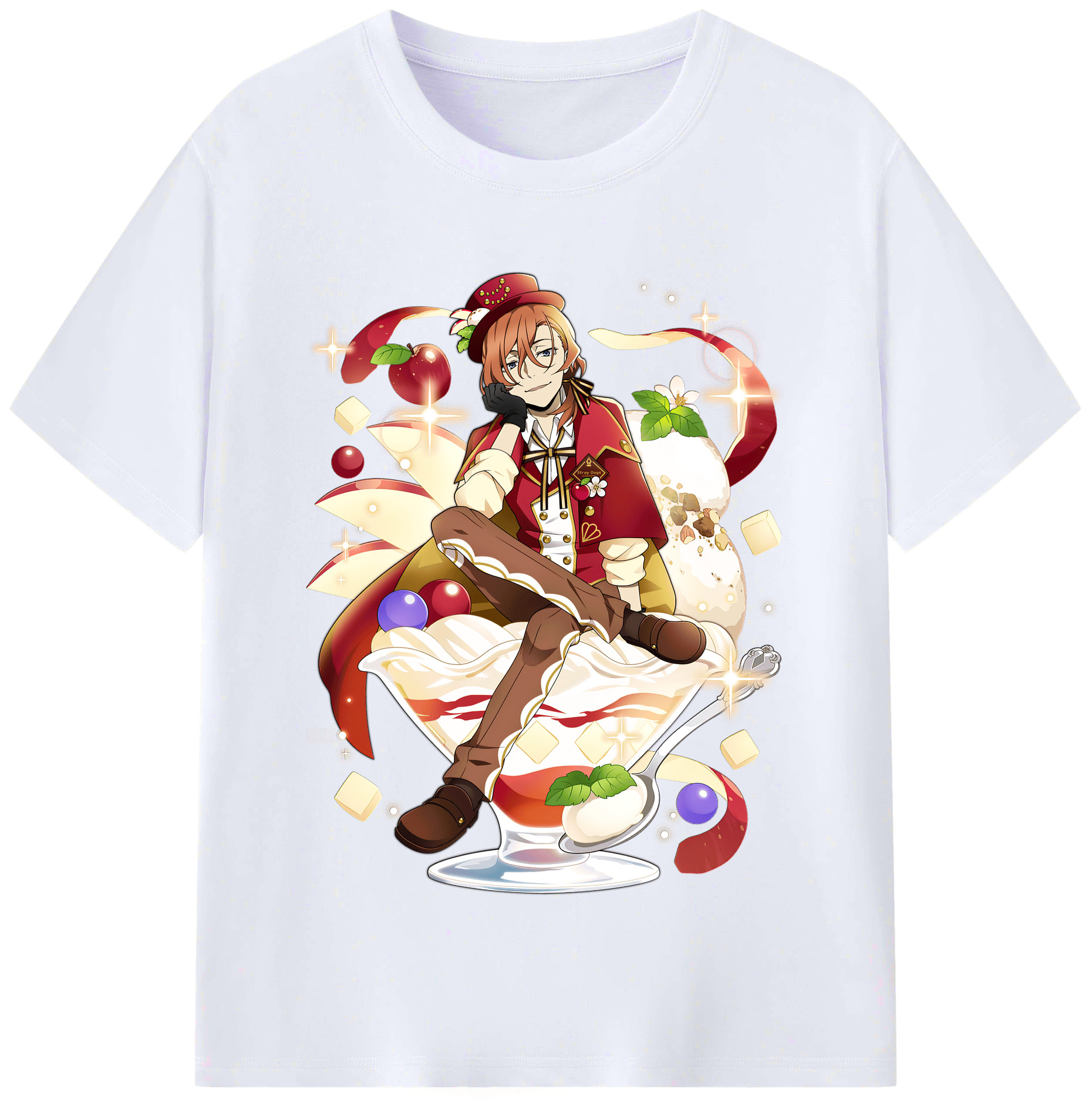 （画像用） 文豪ストレイドッグス Bungo Stray Dogs レディースカジュアルプリントTシャツ（綿100％）