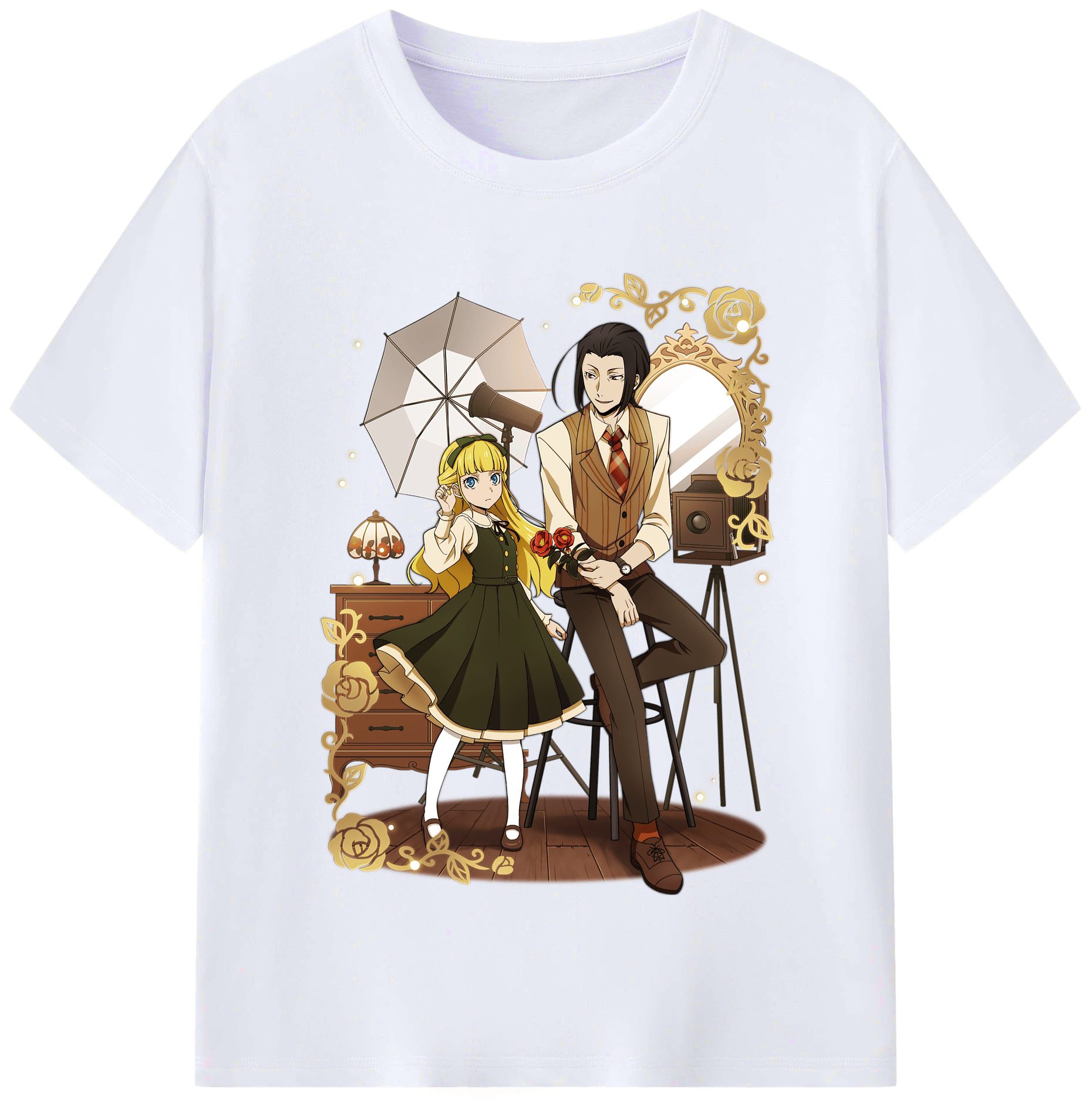 （画像用） 文豪ストレイドッグス Bungo Stray Dogs レディースカジュアルプリントTシャツ（綿100％）