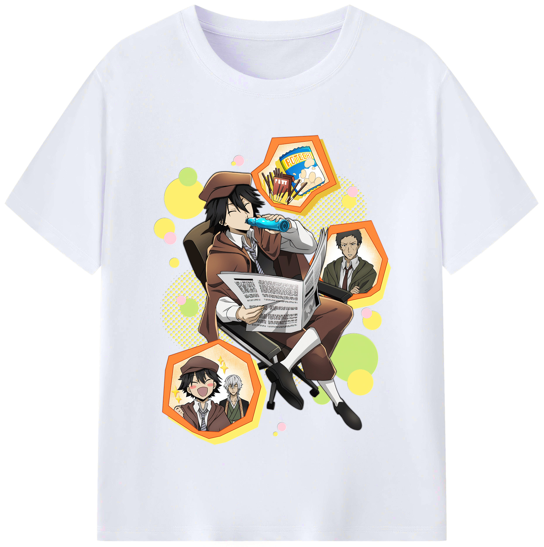 （画像用） 文豪ストレイドッグス Bungo Stray Dogs レディースカジュアルプリントTシャツ（綿100％）