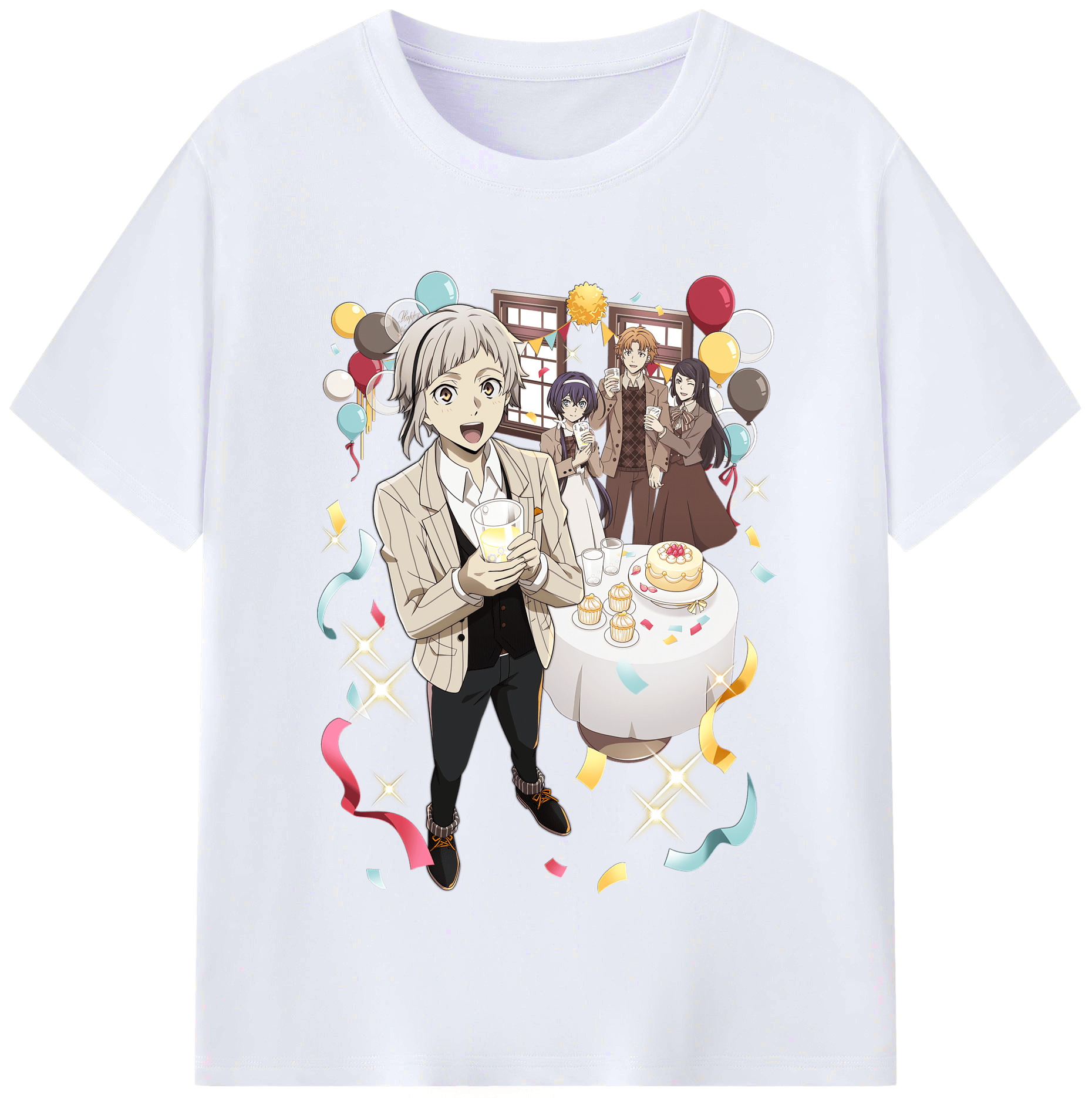 （画像用） 文豪ストレイドッグス Bungo Stray Dogs レディースカジュアルプリントTシャツ（綿100％）