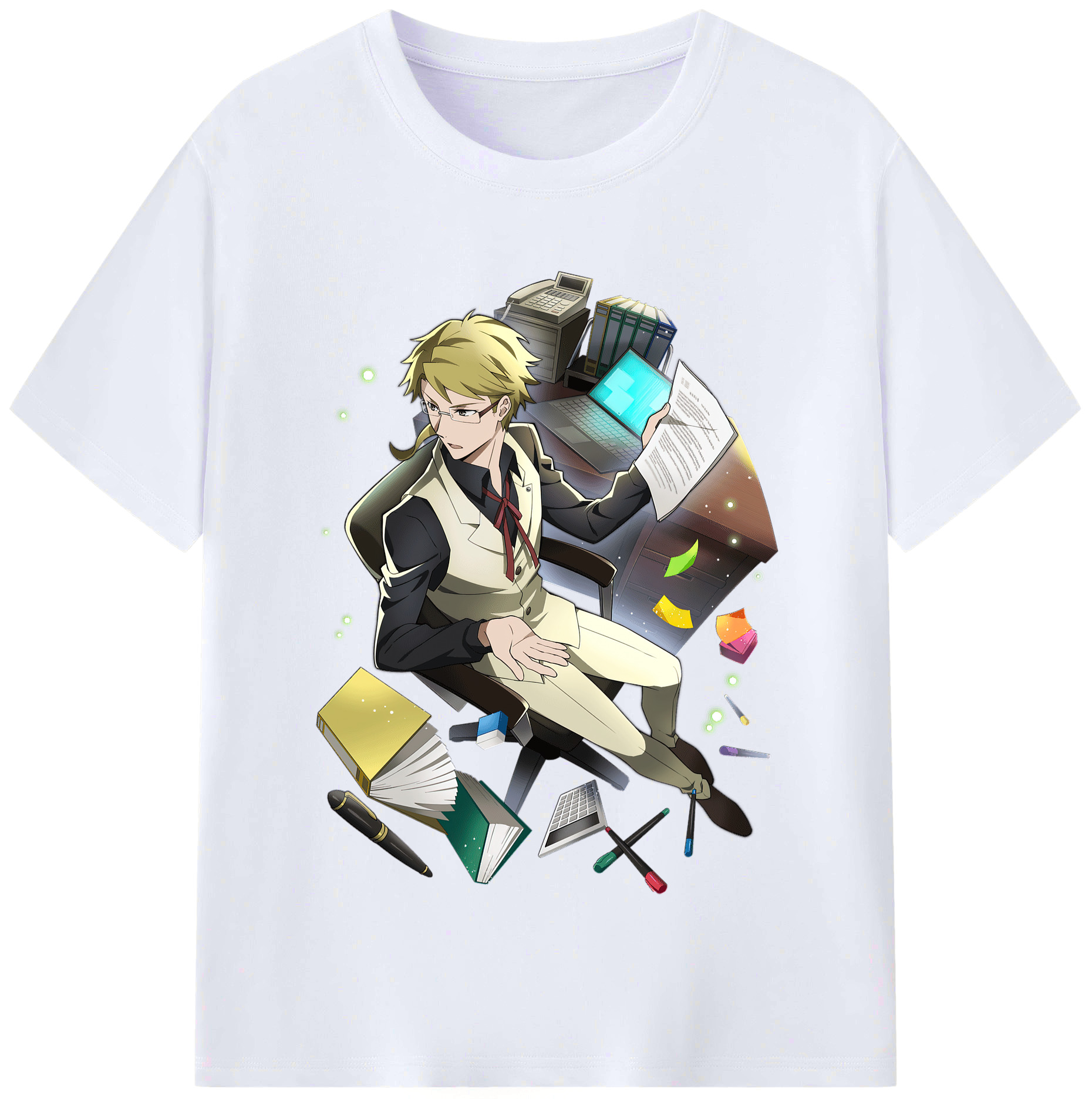 （画像用） 文豪ストレイドッグス Bungo Stray Dogs レディースカジュアルプリントTシャツ（綿100％）