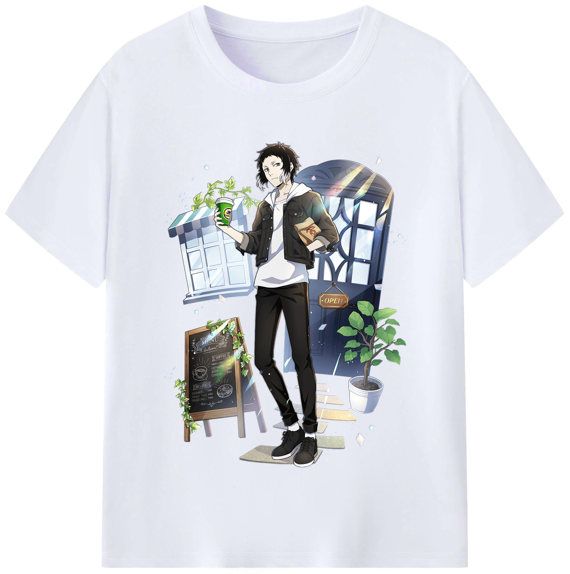 （画像用） 文豪ストレイドッグス Bungo Stray Dogs レディースカジュアルプリントTシャツ（綿100％）