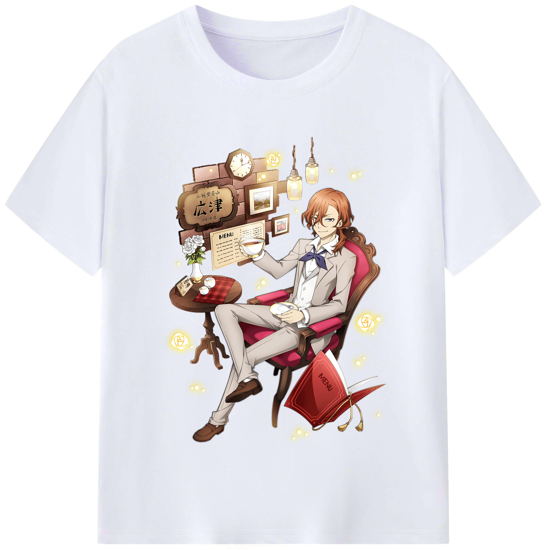 （画像用） 文豪ストレイドッグス Bungo Stray Dogs レディースカジュアルプリントTシャツ（綿100％）