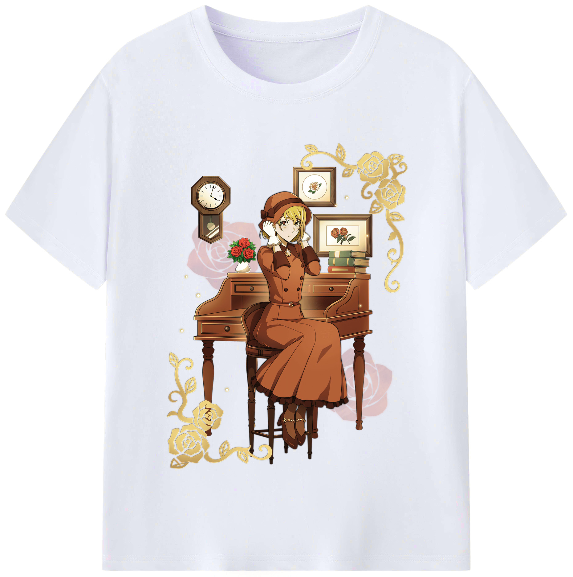 （画像用） 文豪ストレイドッグス Bungo Stray Dogs レディースカジュアルプリントTシャツ（綿100％）