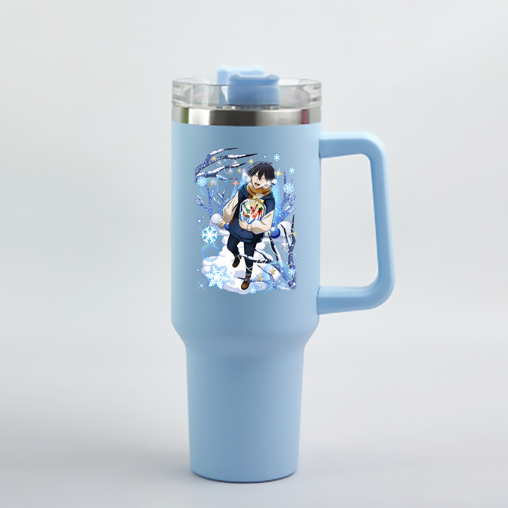 （画像用） 文豪ストレイドッグス Bungo Stray Dogs 1200mL車用タンブラー - クリスタルステッカー（プラスチックストロー付き）