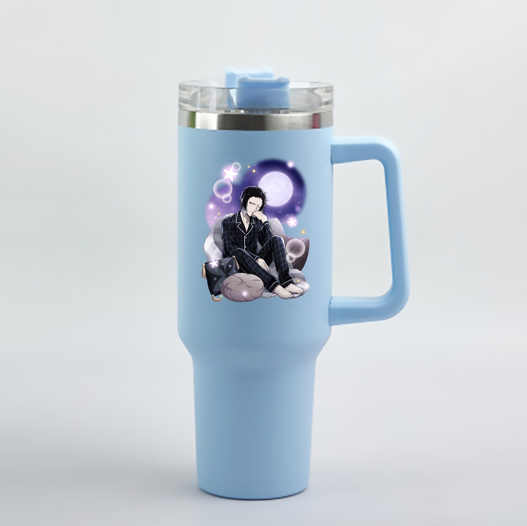 （画像用） 文豪ストレイドッグス Bungo Stray Dogs 1200mL車用タンブラー - クリスタルステッカー（プラスチックストロー付き）