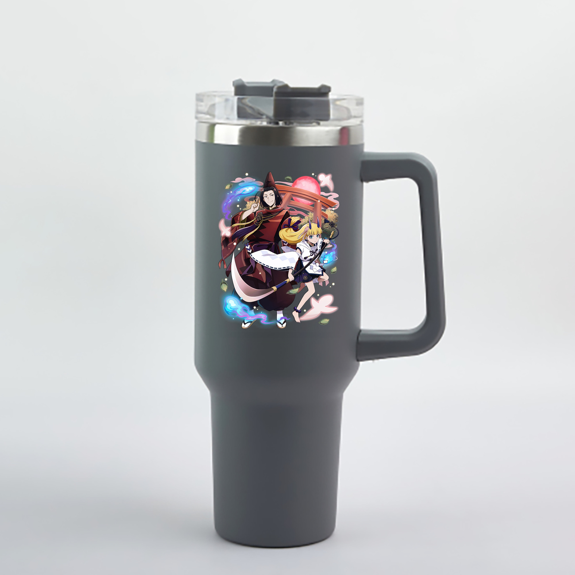（画像用） 文豪ストレイドッグス Bungo Stray Dogs 1200mL車用タンブラー - クリスタルステッカー（プラスチックストロー付き）