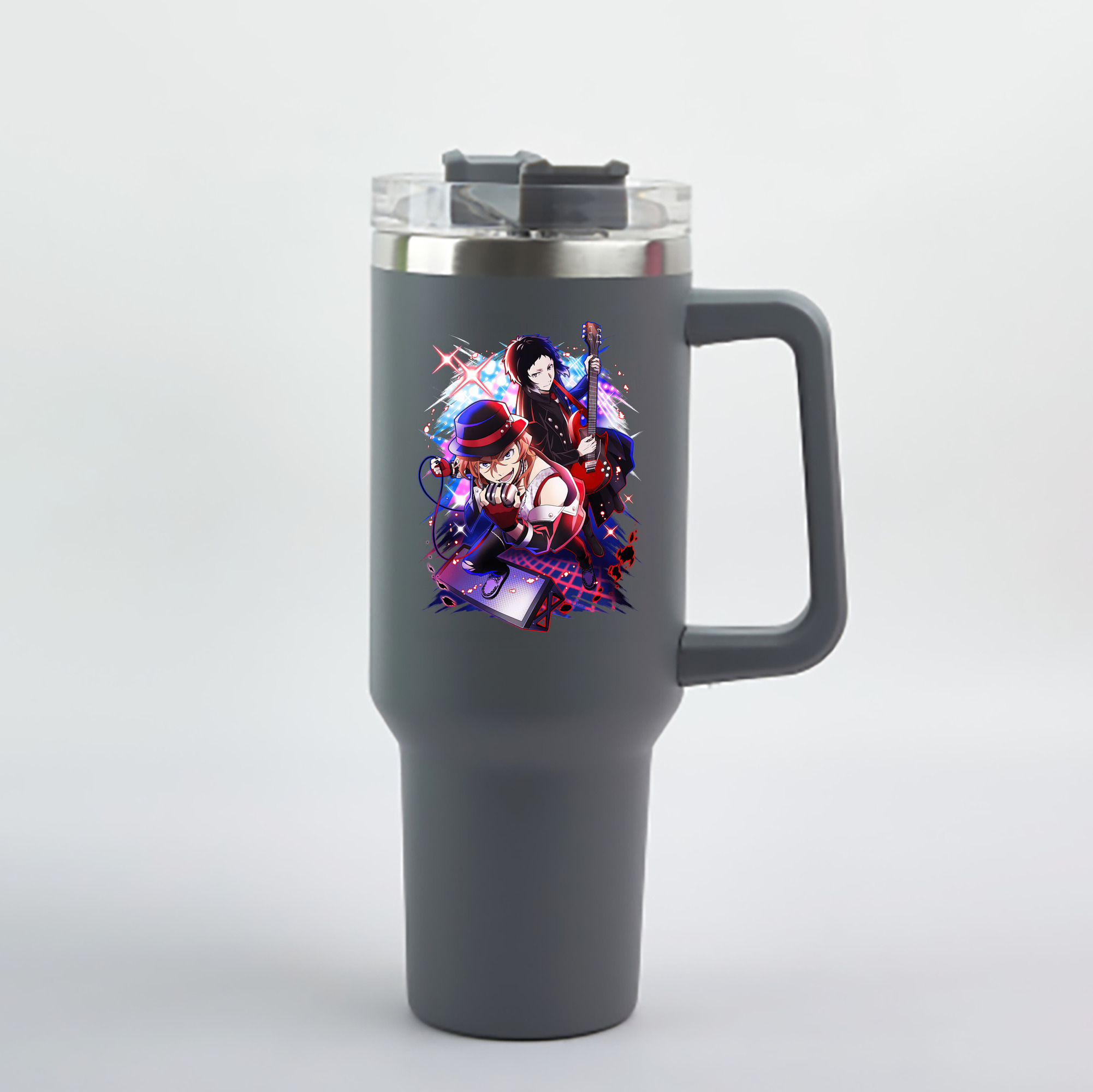 （画像用） 文豪ストレイドッグス Bungo Stray Dogs 1200mL車用タンブラー - クリスタルステッカー（プラスチックストロー付き）
