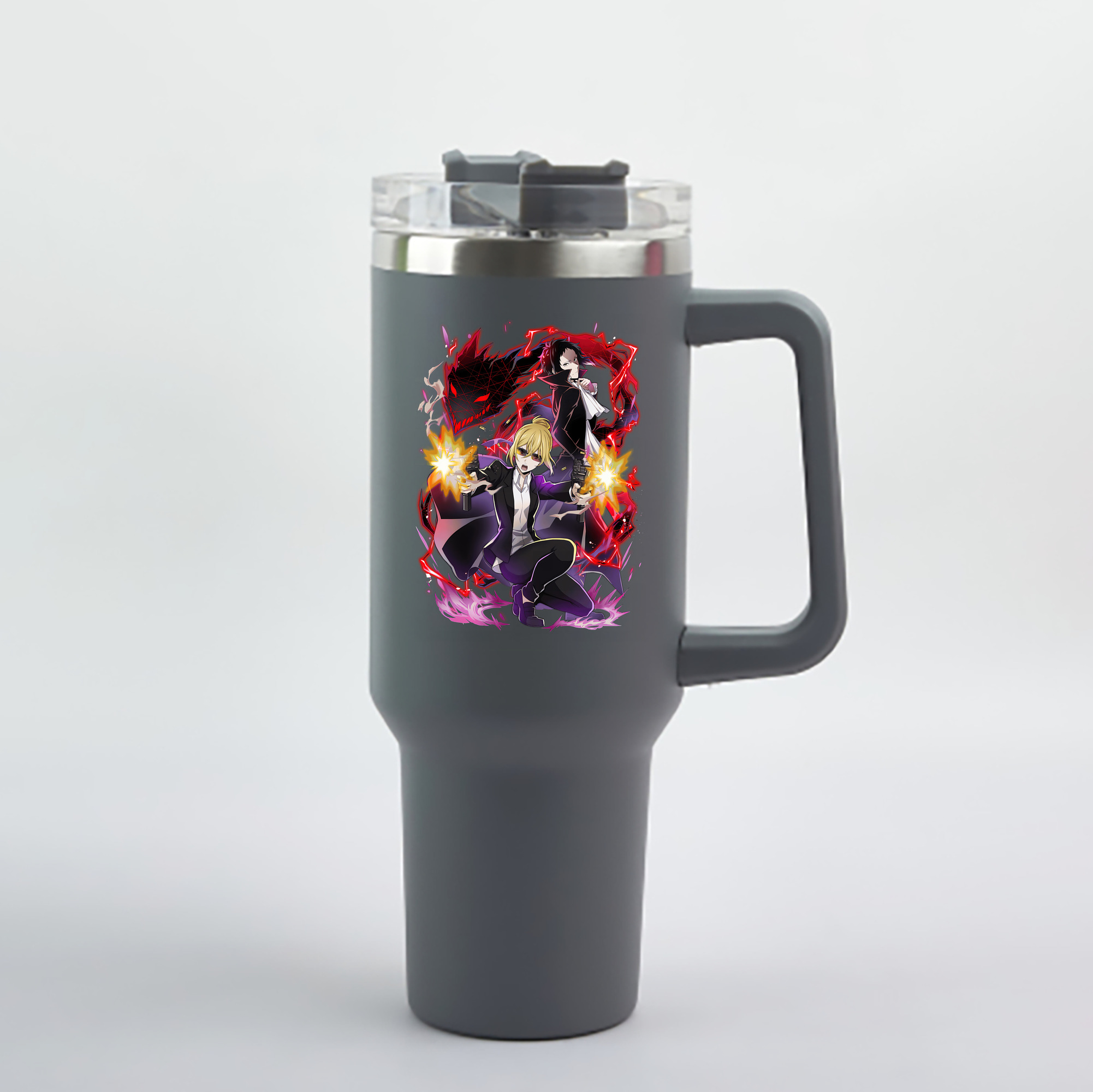 （画像用） 文豪ストレイドッグス Bungo Stray Dogs 1200mL車用タンブラー - クリスタルステッカー（プラスチックストロー付き）