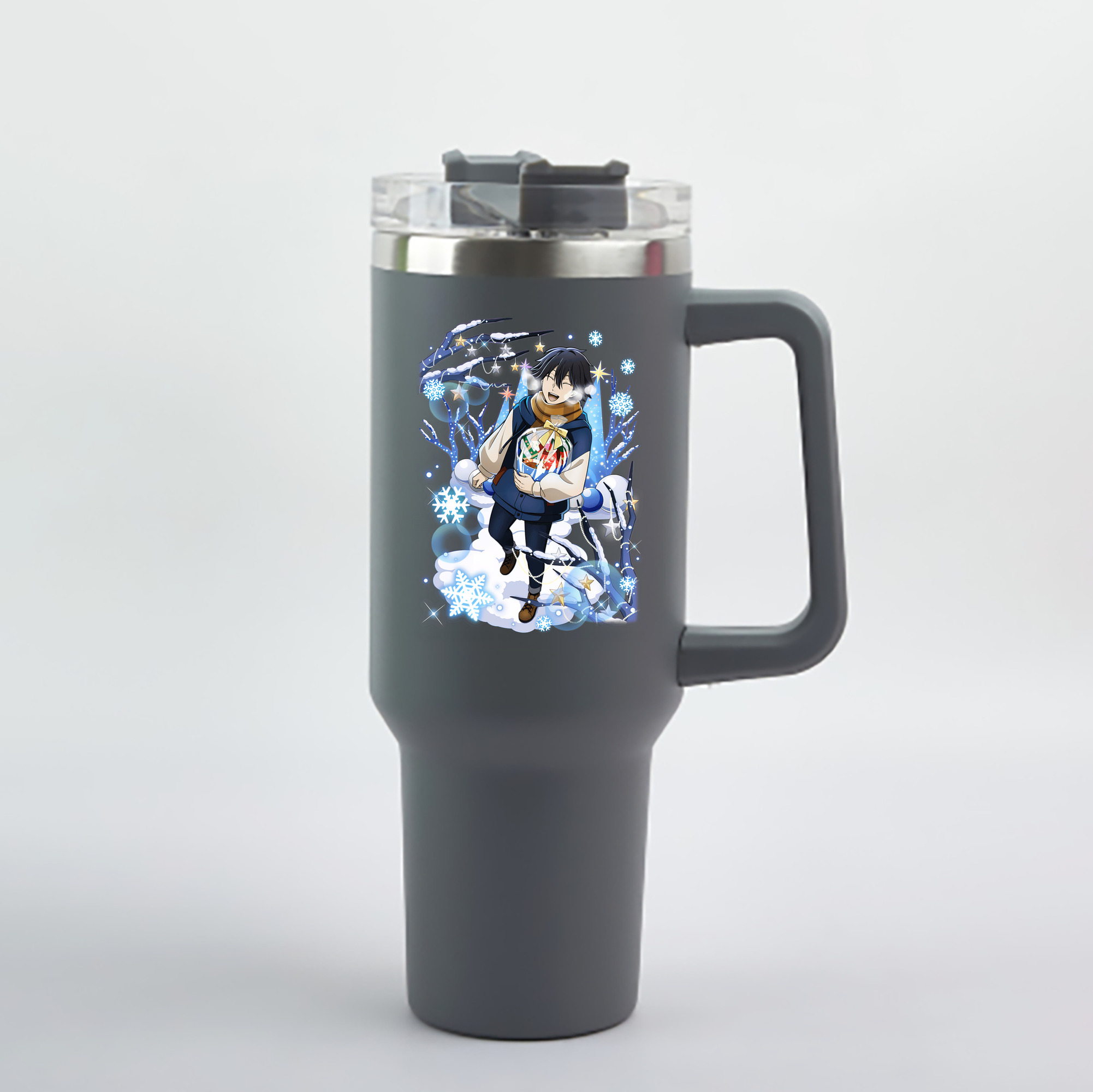 （画像用） 文豪ストレイドッグス Bungo Stray Dogs 1200mL車用タンブラー - クリスタルステッカー（プラスチックストロー付き）