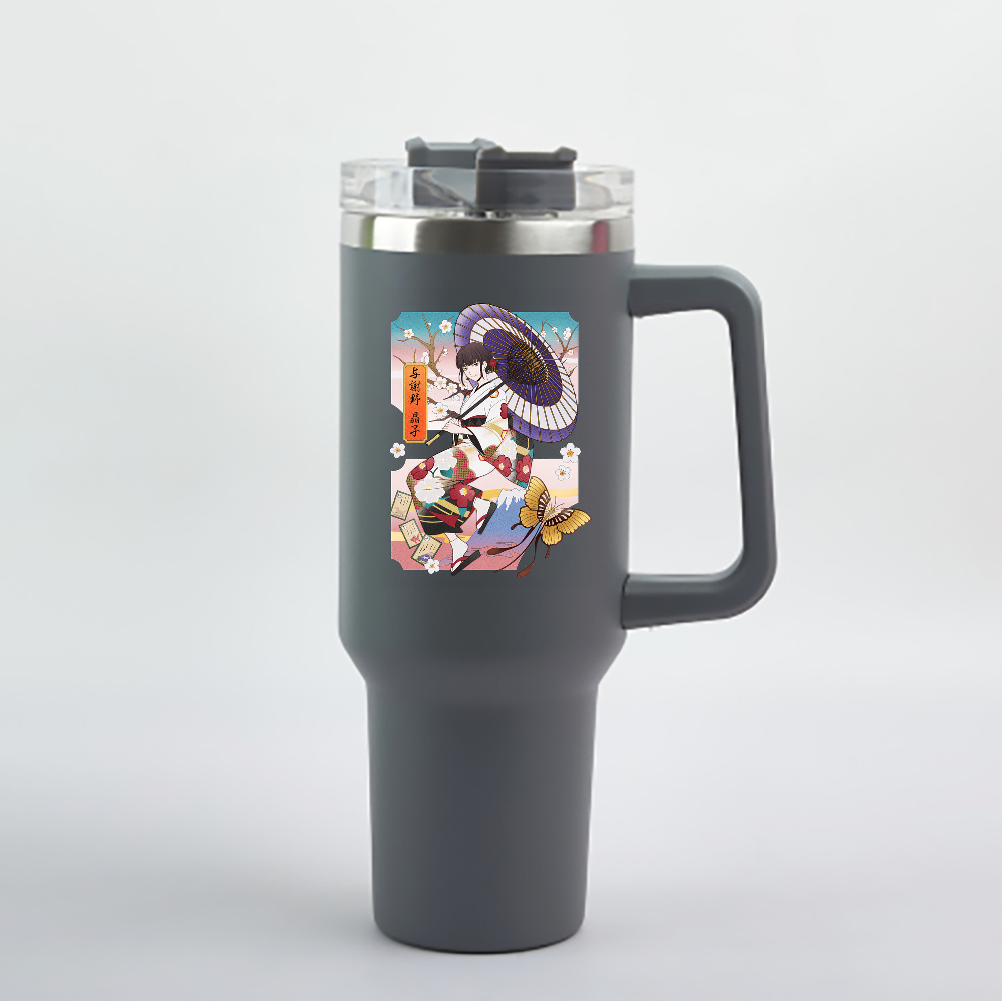 （画像用） 文豪ストレイドッグス Bungo Stray Dogs 1200mL車用タンブラー - クリスタルステッカー（プラスチックストロー付き）