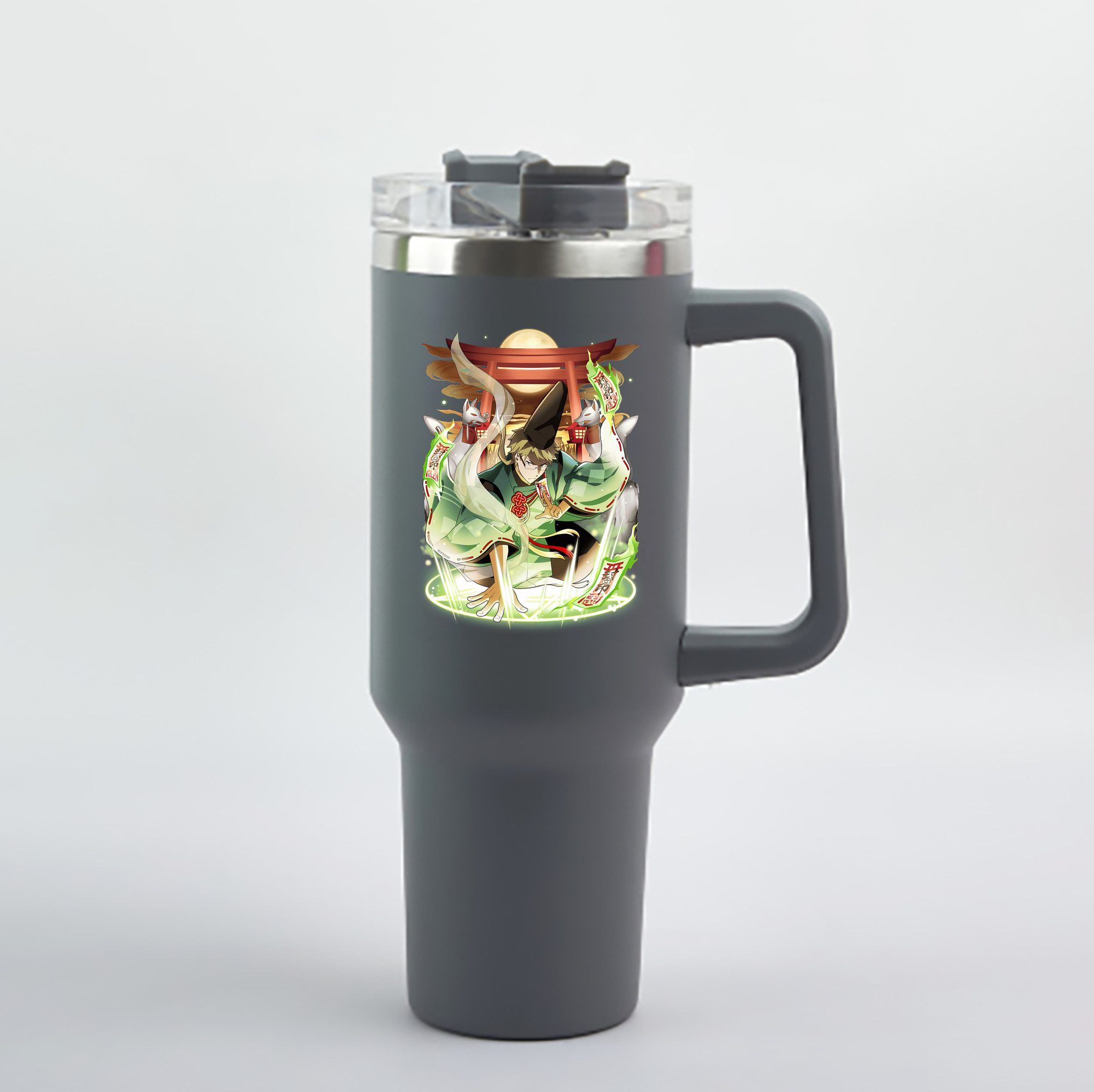 （画像用） 文豪ストレイドッグス Bungo Stray Dogs 1200mL車用タンブラー - クリスタルステッカー（プラスチックストロー付き）