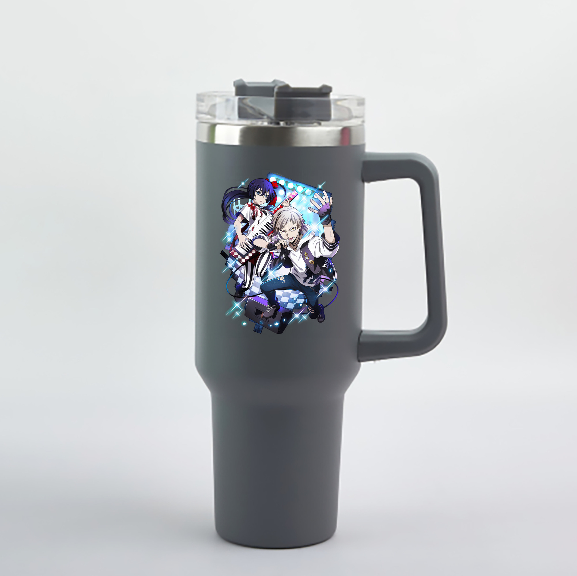 （画像用） 文豪ストレイドッグス Bungo Stray Dogs 1200mL車用タンブラー - クリスタルステッカー（プラスチックストロー付き）