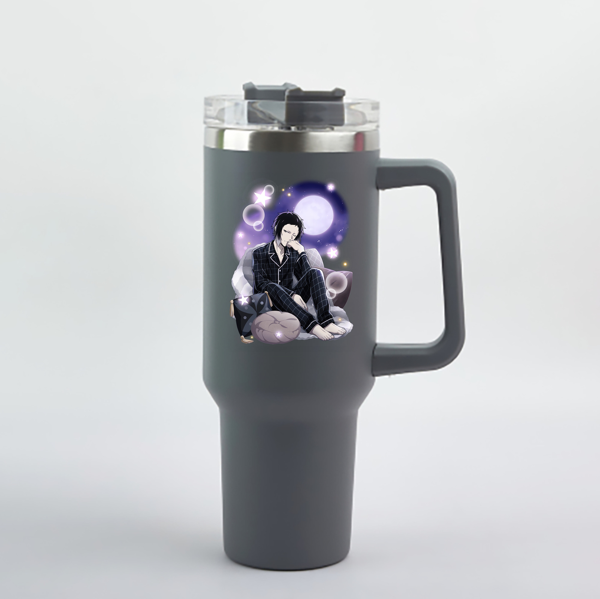 （画像用） 文豪ストレイドッグス Bungo Stray Dogs 1200mL車用タンブラー - クリスタルステッカー（プラスチックストロー付き）