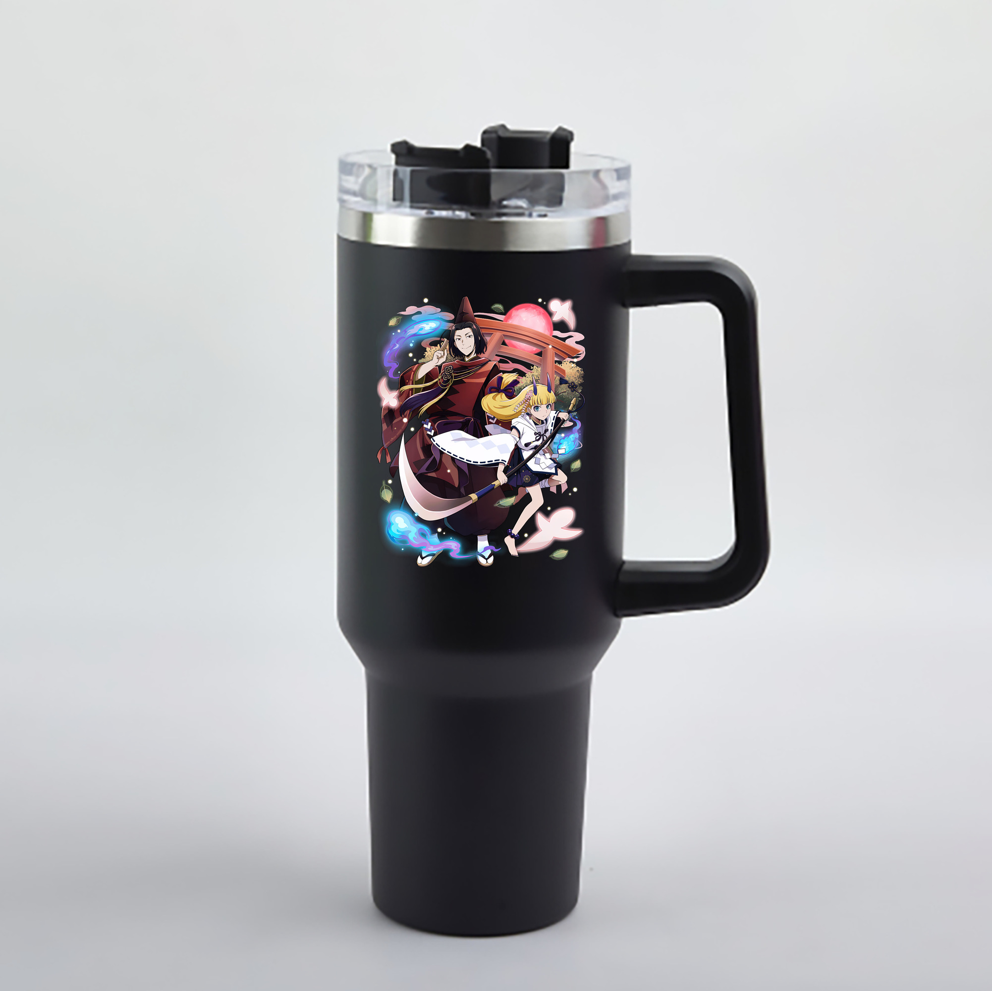 （画像用） 文豪ストレイドッグス Bungo Stray Dogs 1200mL車用タンブラー - クリスタルステッカー（プラスチックストロー付き）