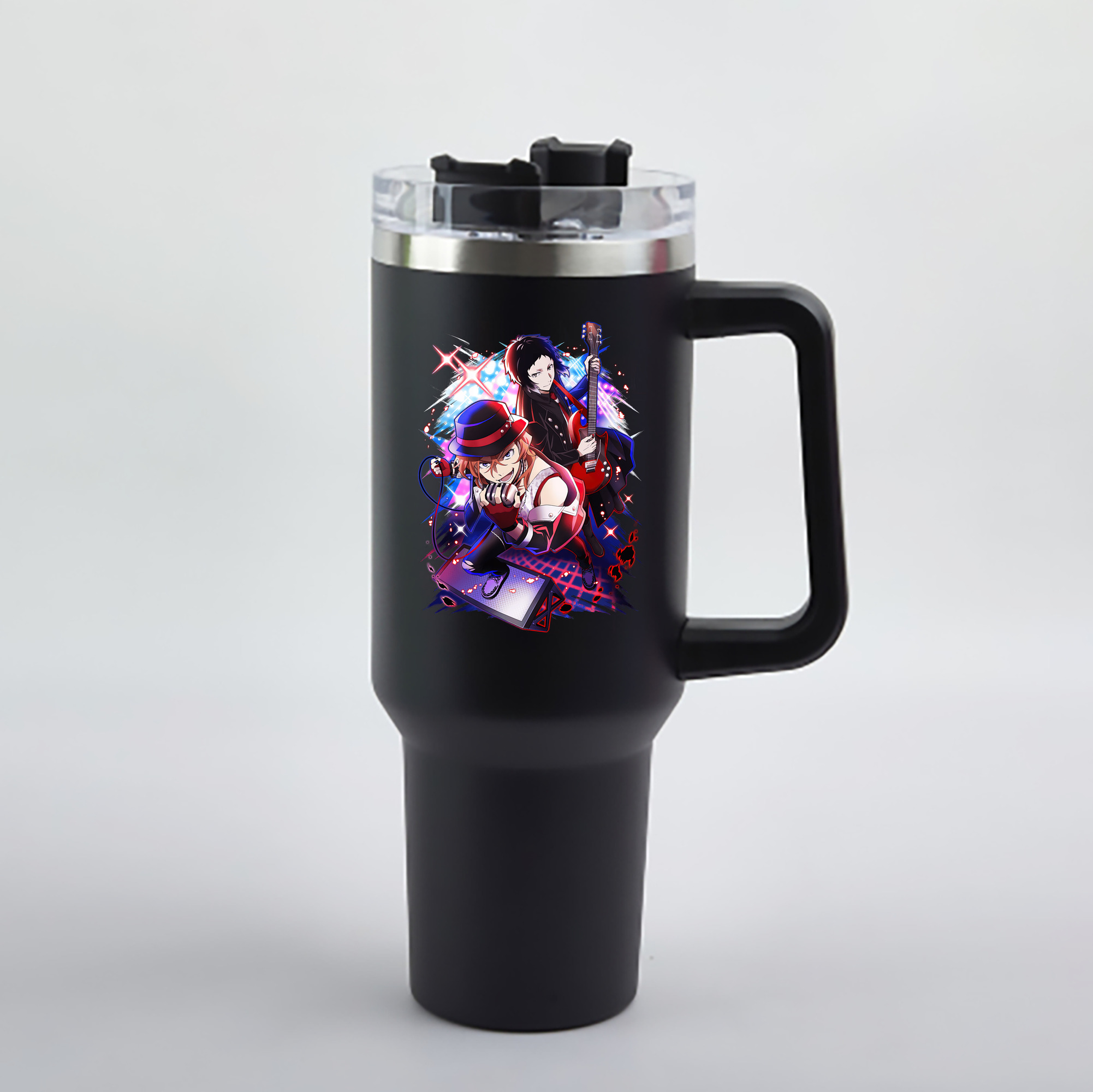 （画像用） 文豪ストレイドッグス Bungo Stray Dogs 1200mL車用タンブラー - クリスタルステッカー（プラスチックストロー付き）