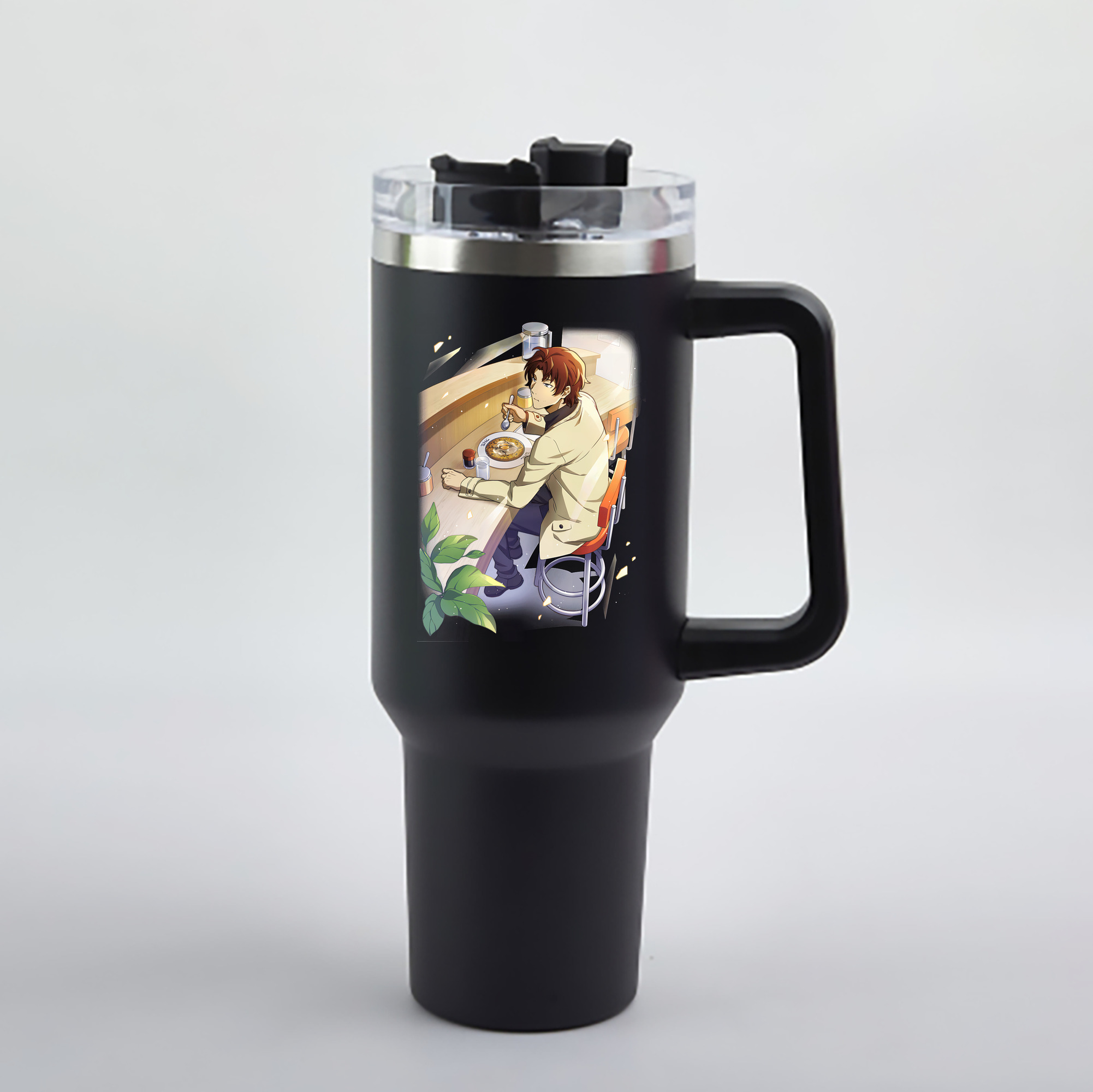（画像用） 文豪ストレイドッグス Bungo Stray Dogs 1200mL車用タンブラー - クリスタルステッカー（プラスチックストロー付き）