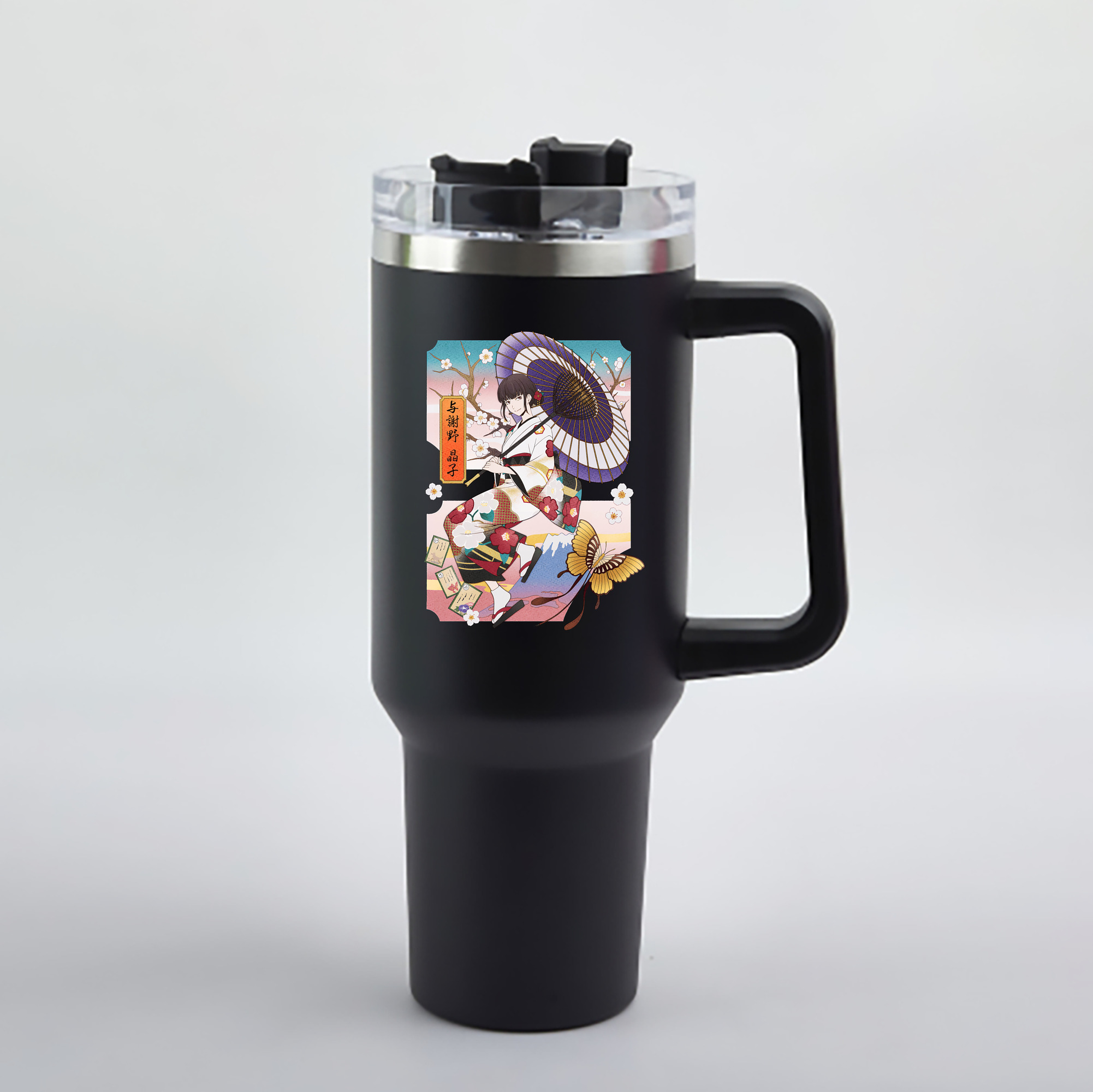 （画像用） 文豪ストレイドッグス Bungo Stray Dogs 1200mL車用タンブラー - クリスタルステッカー（プラスチックストロー付き）