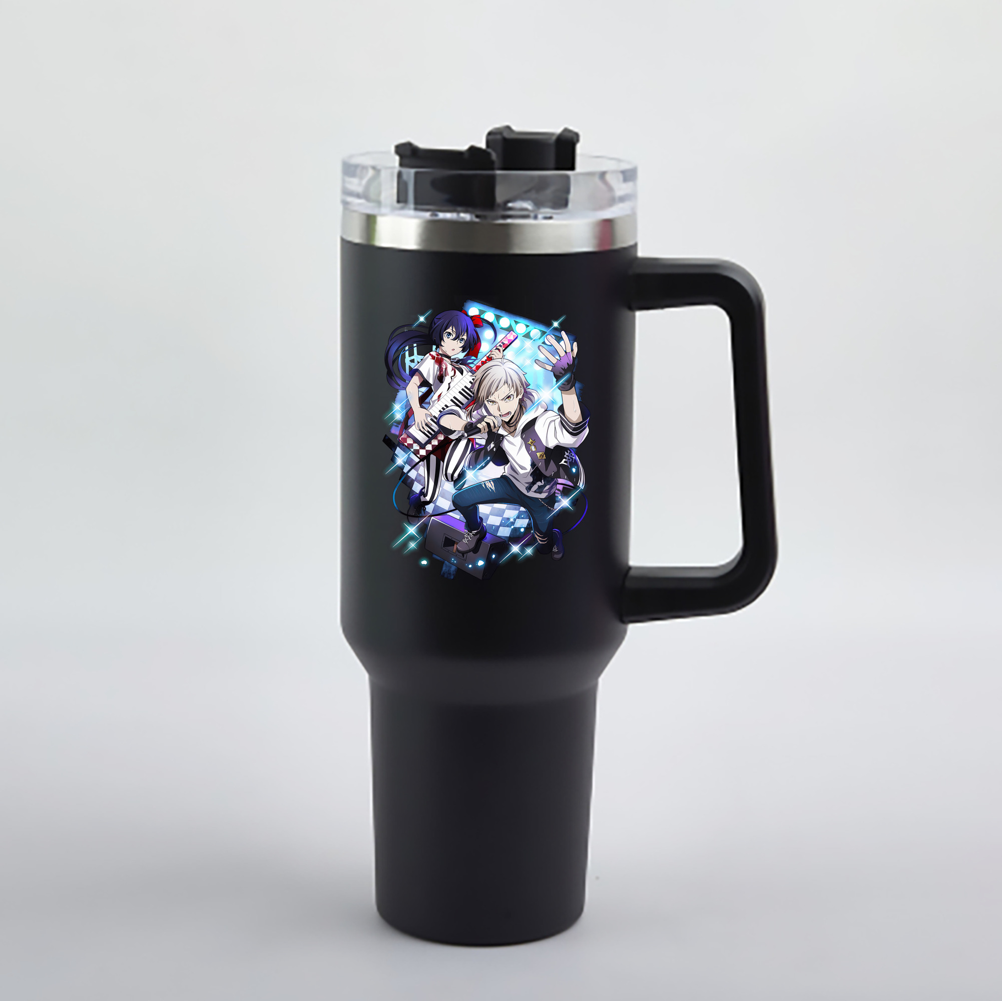 （画像用） 文豪ストレイドッグス Bungo Stray Dogs 1200mL車用タンブラー - クリスタルステッカー（プラスチックストロー付き）