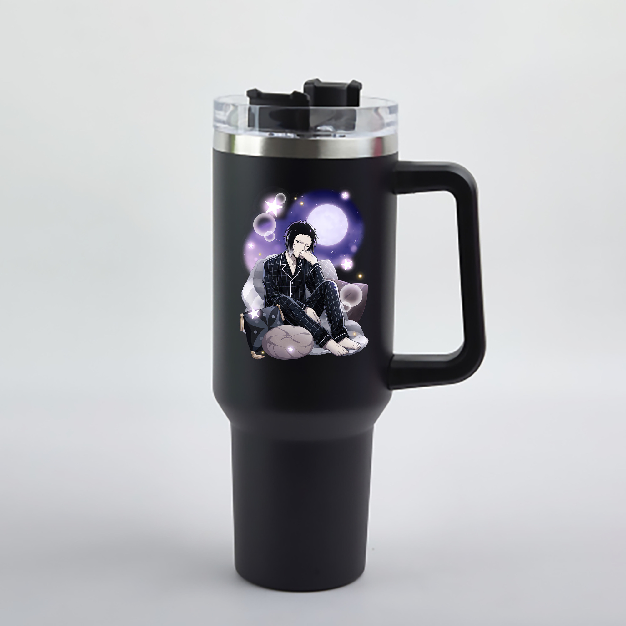 （画像用） 文豪ストレイドッグス Bungo Stray Dogs 1200mL車用タンブラー - クリスタルステッカー（プラスチックストロー付き）